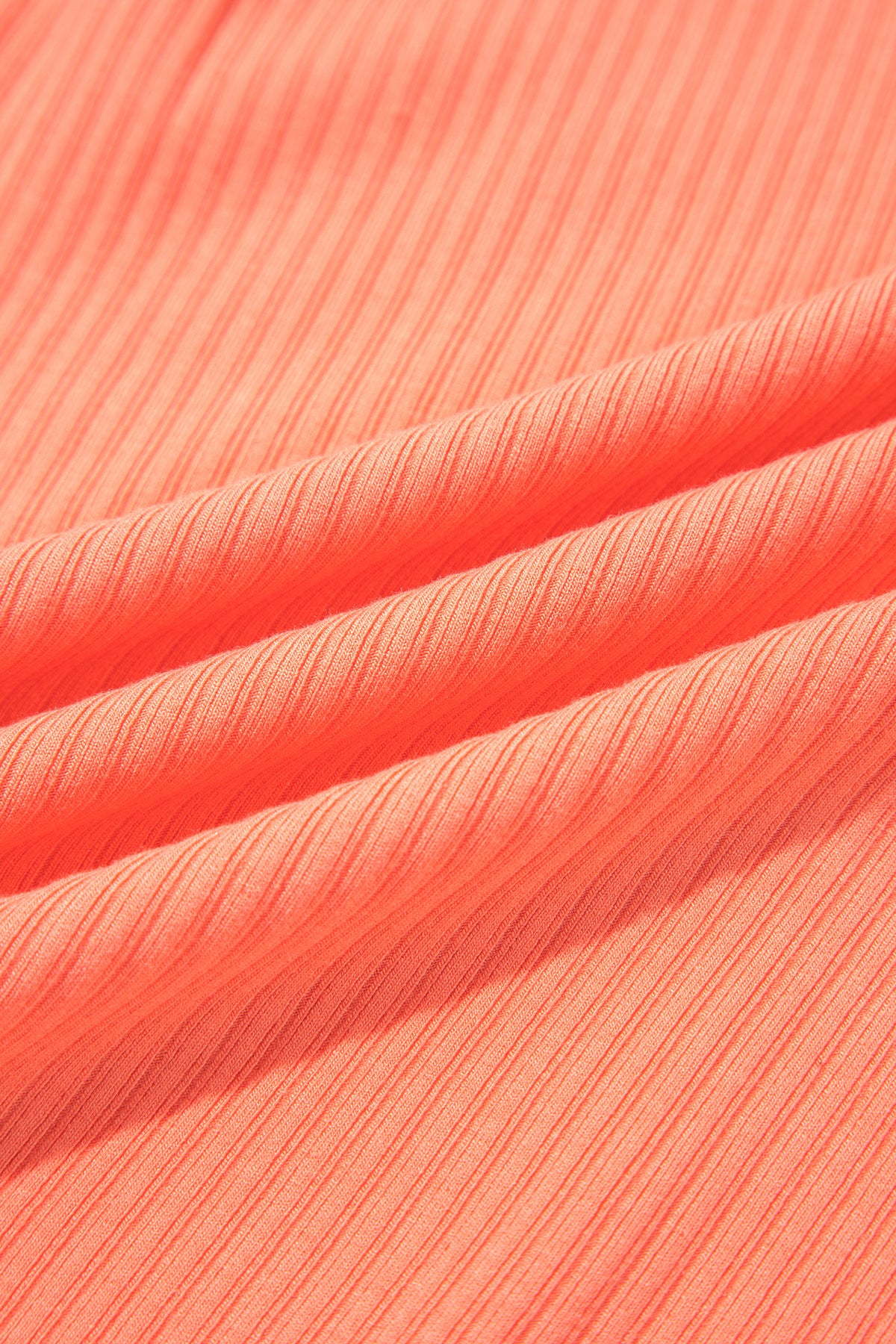 Flamingo V Neck Ribbed Stitched Detail Long Sleeve Top PREORDER ETA 3 WEEKS