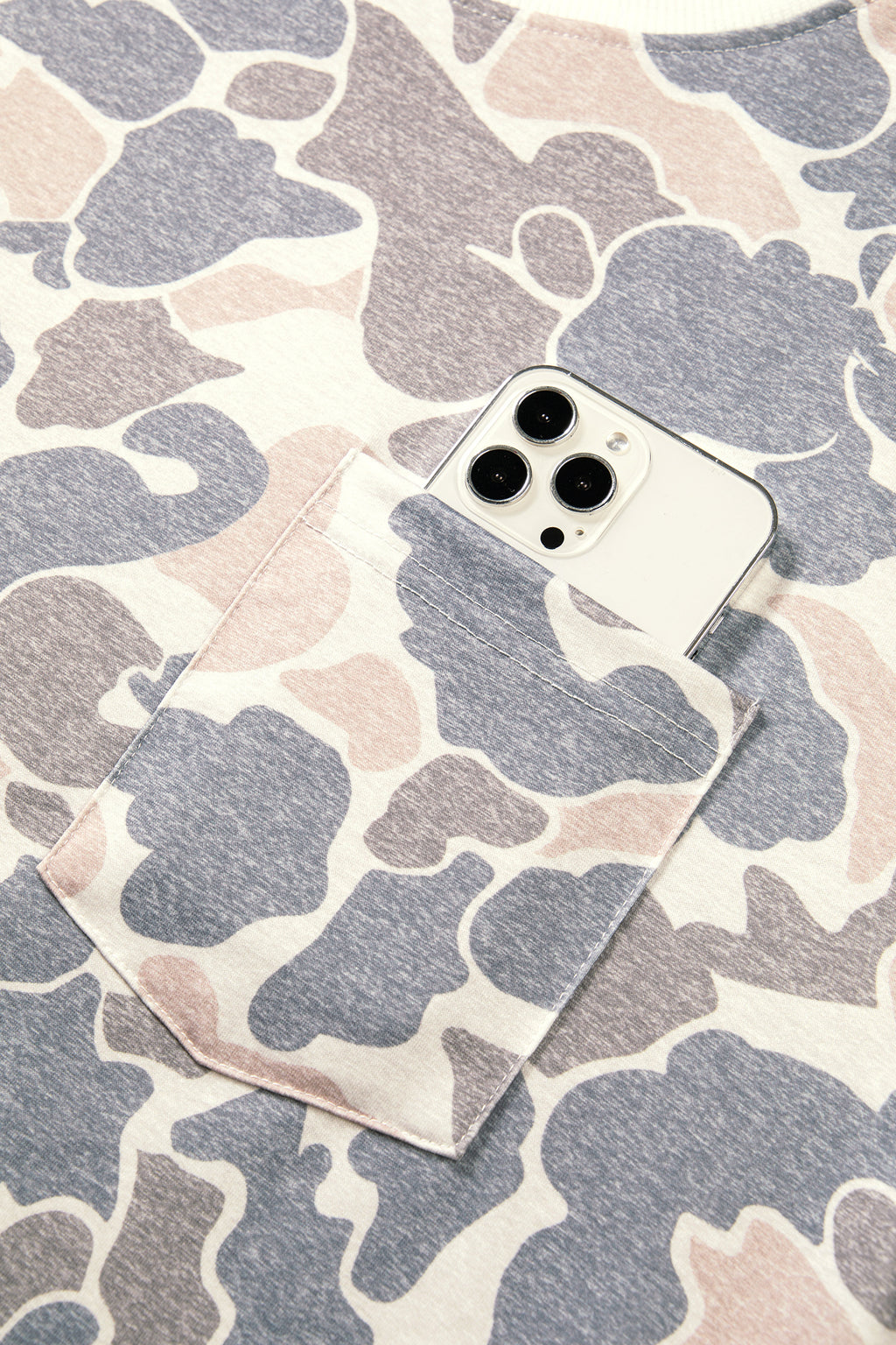Beige Botanical Camo Print Long Sleeve Pocket Mini Dress PREORDER ETA 3 WEEKS