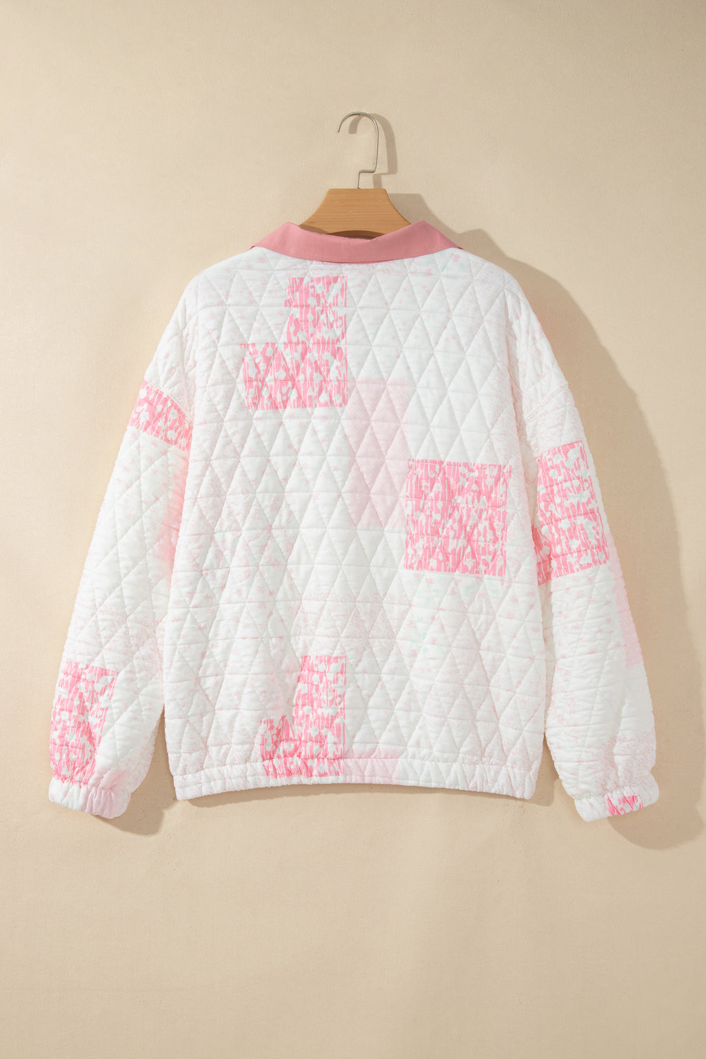 Multicolour Floral Quilted Half Button Pocketed Pullover Sweatshirt PREORDER ETA 3 WEEKS
