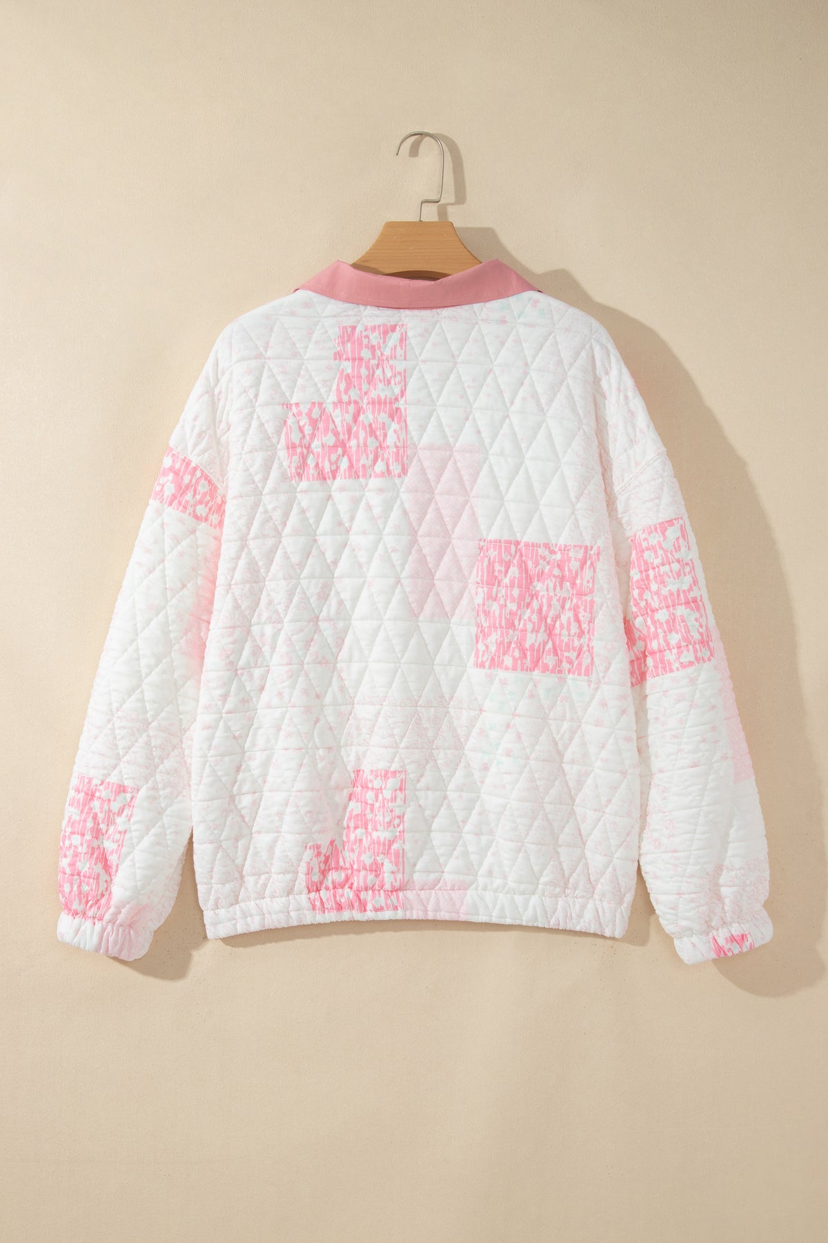 Multicolour Floral Quilted Half Button Pocketed Pullover Sweatshirt PREORDER ETA 3 WEEKS