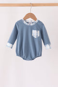 Blue plaid pocket bubble