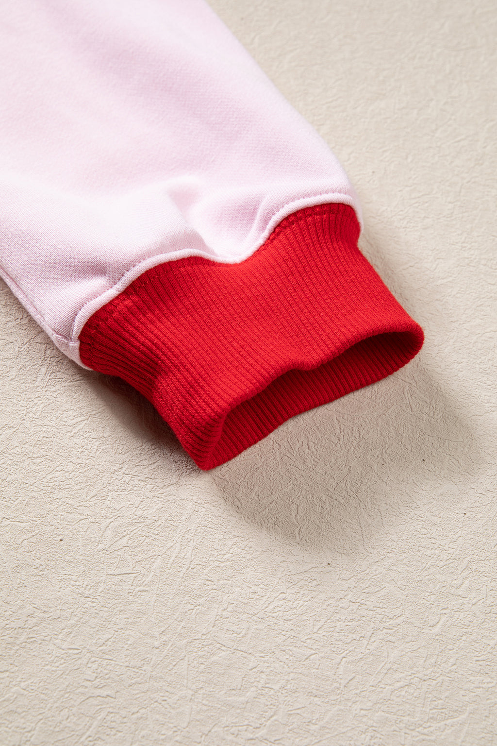 Pink Polka Dot Letter Graphic Colorblock Tunic Sweatshirt PREORDER ETA 3 WEEKS