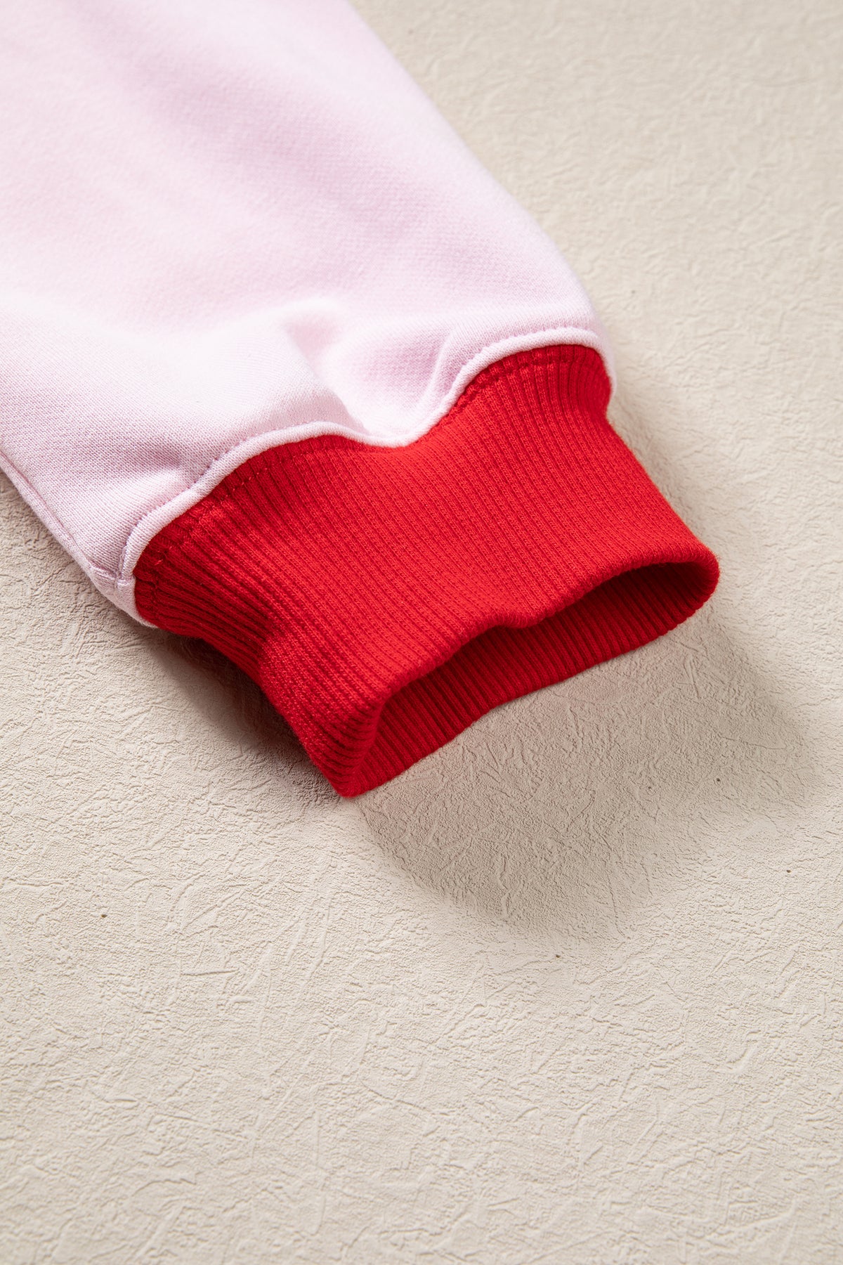 Pink Polka Dot Letter Graphic Colorblock Tunic Sweatshirt PREORDER ETA 3 WEEKS