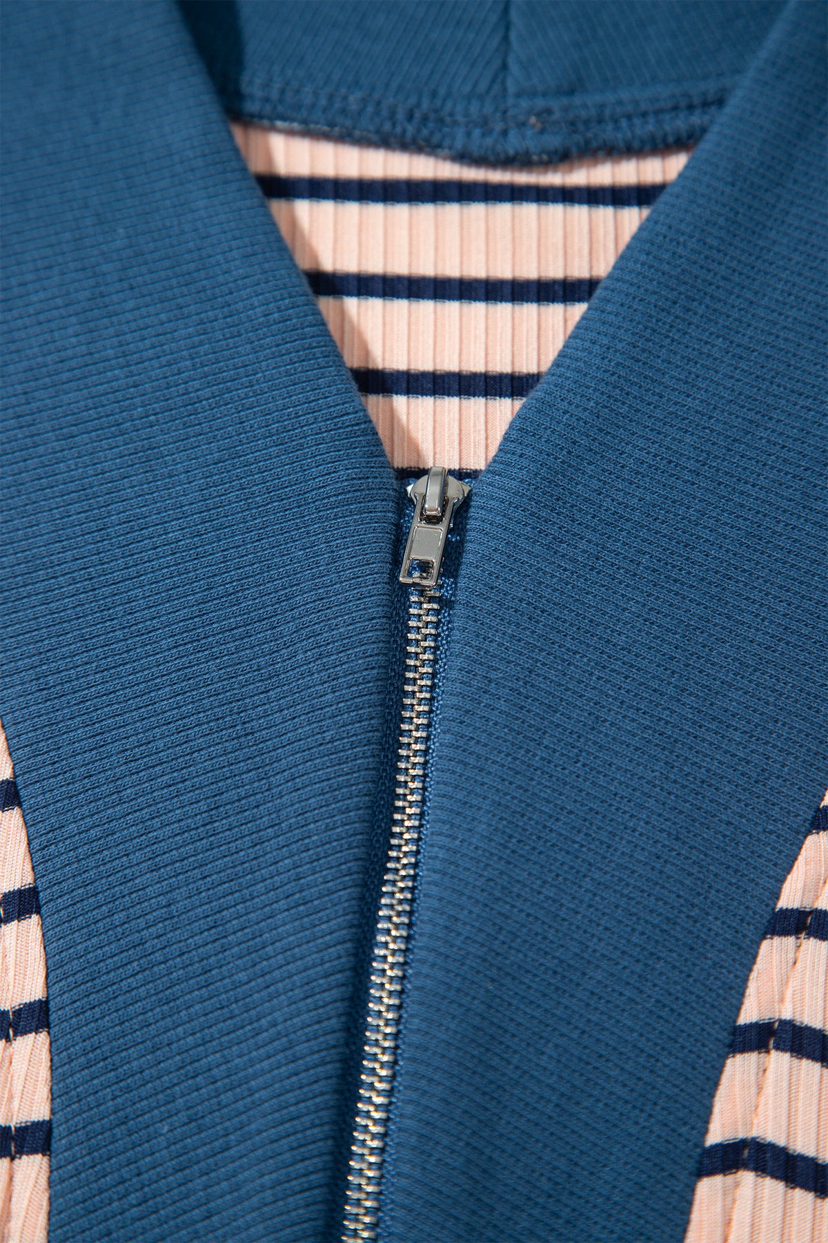 Pink Stripe Striped Colorblock V Neck Long Sleeve Plus Size Set PREORDER ETA 3 WEEKS