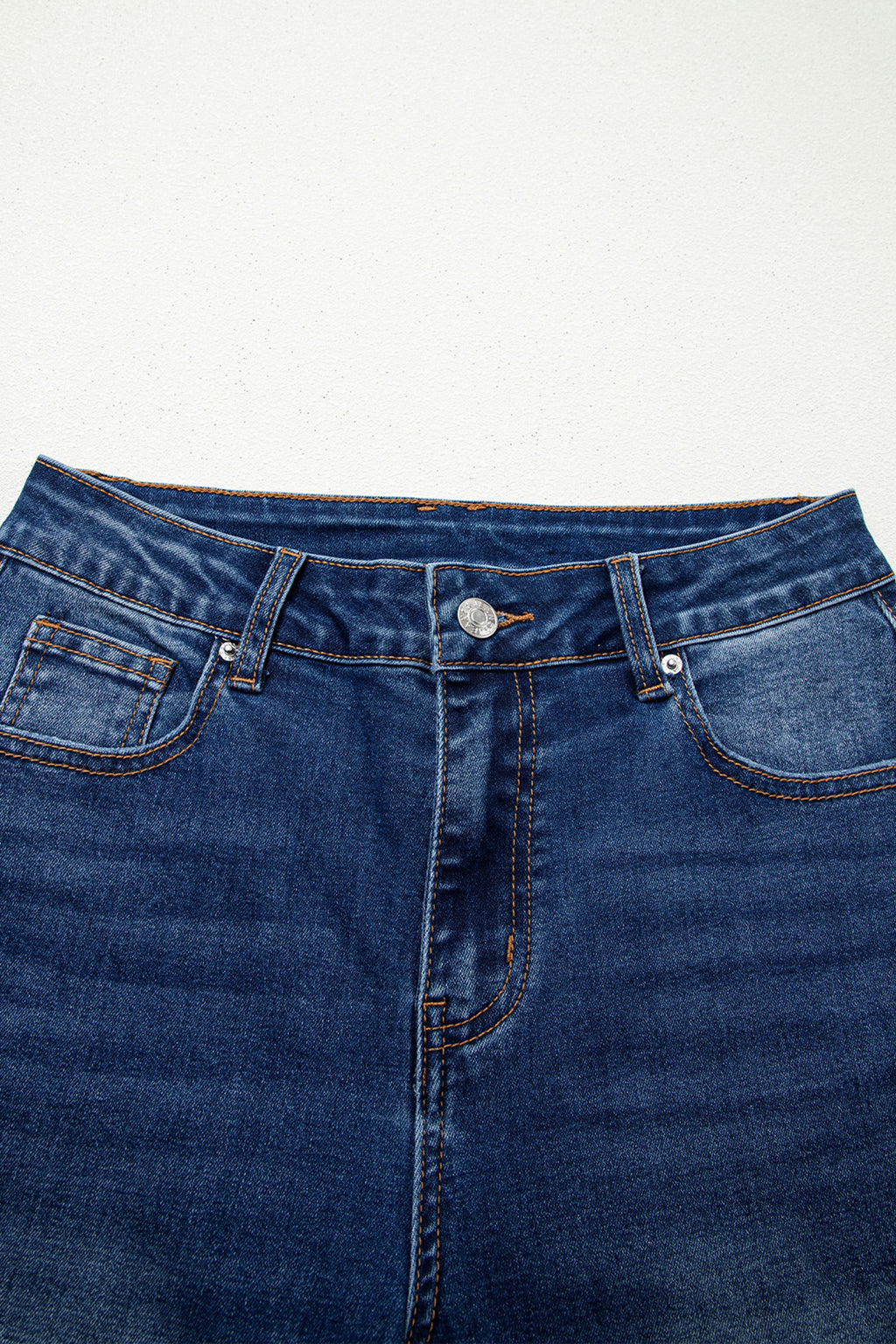 Sky Blue Chic Seam Detail Raw Hem Ankle Length Jeans PREORDER ETA 3 WEEKS
