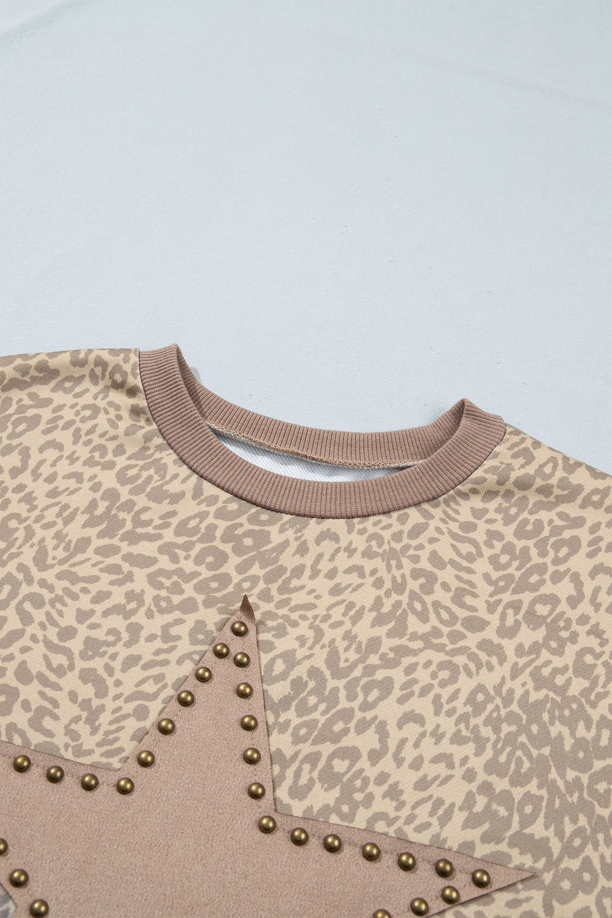 Khaki Leopard Star Print Long Sleeve Loose Casual Two Piece Pants Set PREORDER ETA 3 WEEKS