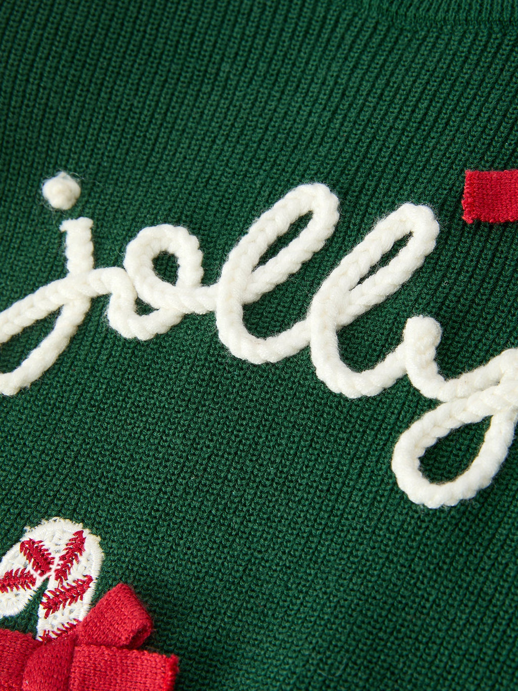 Christmas Jolly Candy Cane Knit Baby Romper