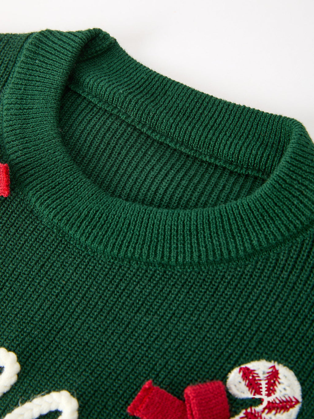 Girls Christmas Jolly Candy Cane Bow Knit Sweater