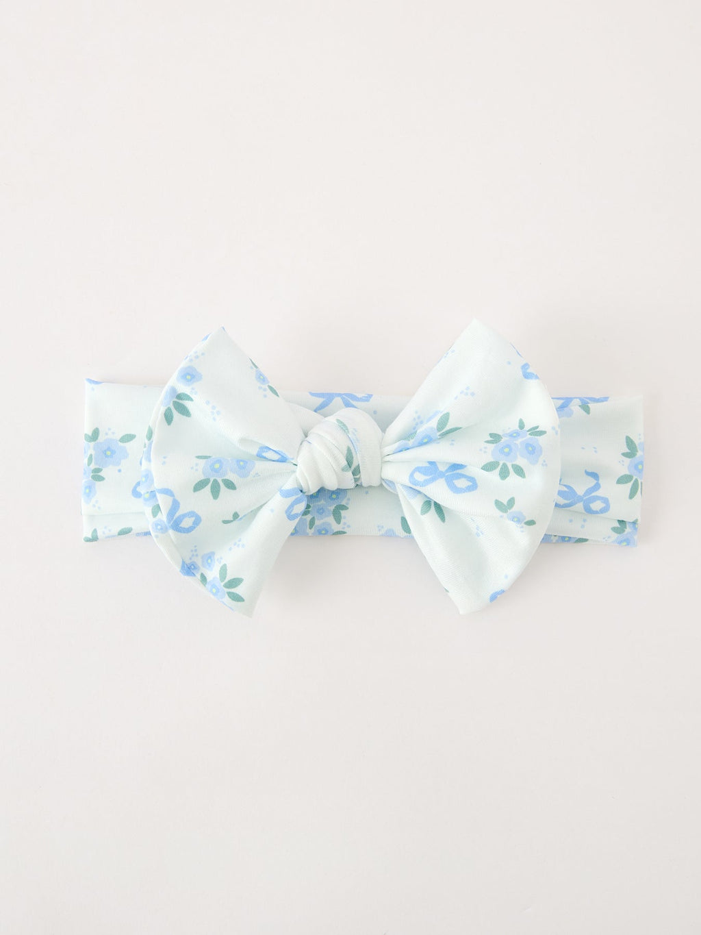 FALL Baby Girls Blue Floral Bow Headband