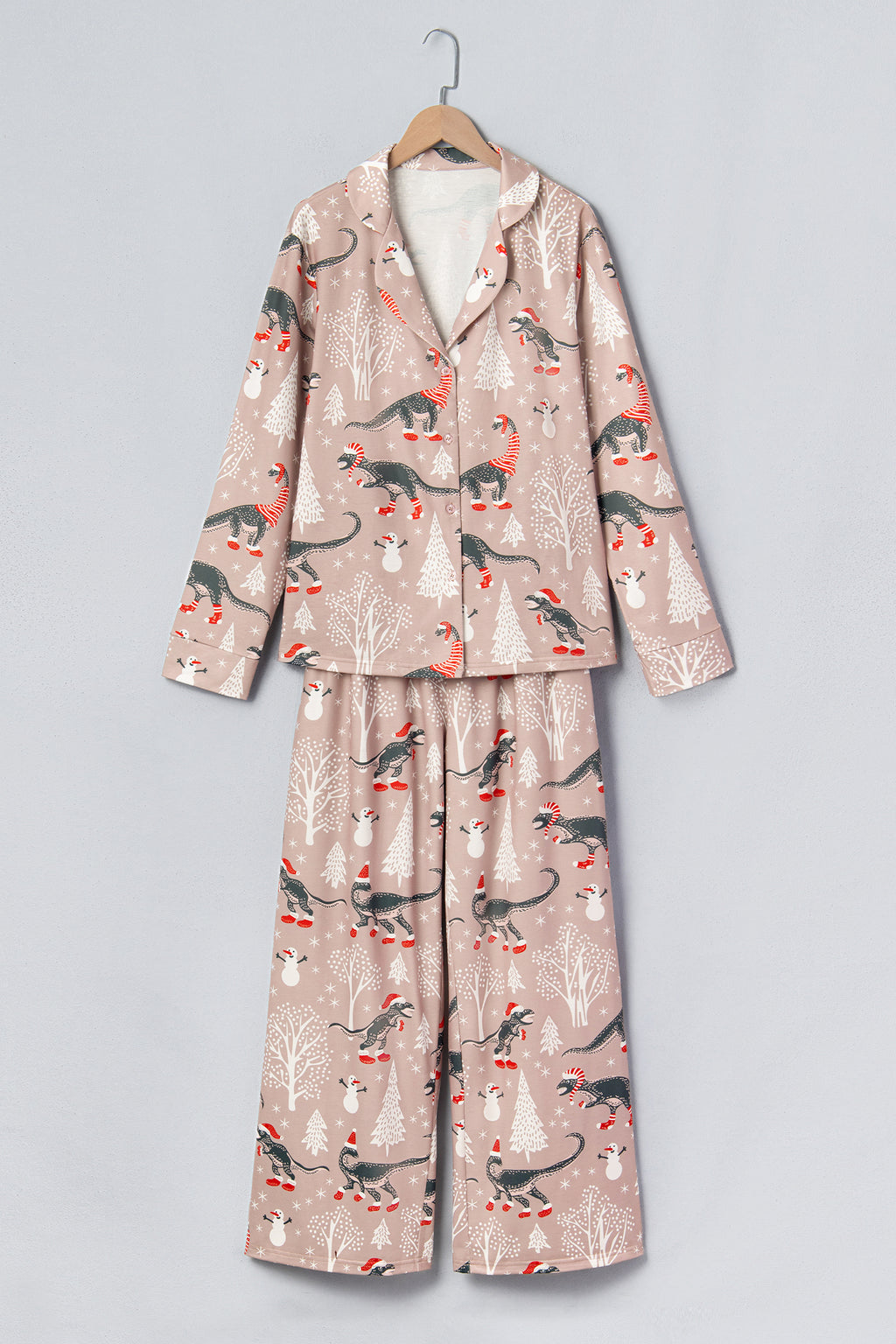 Brown Abstract Print Long Sleeve Two Piece Lounge Set PREORDER ETA 3 WEEKS