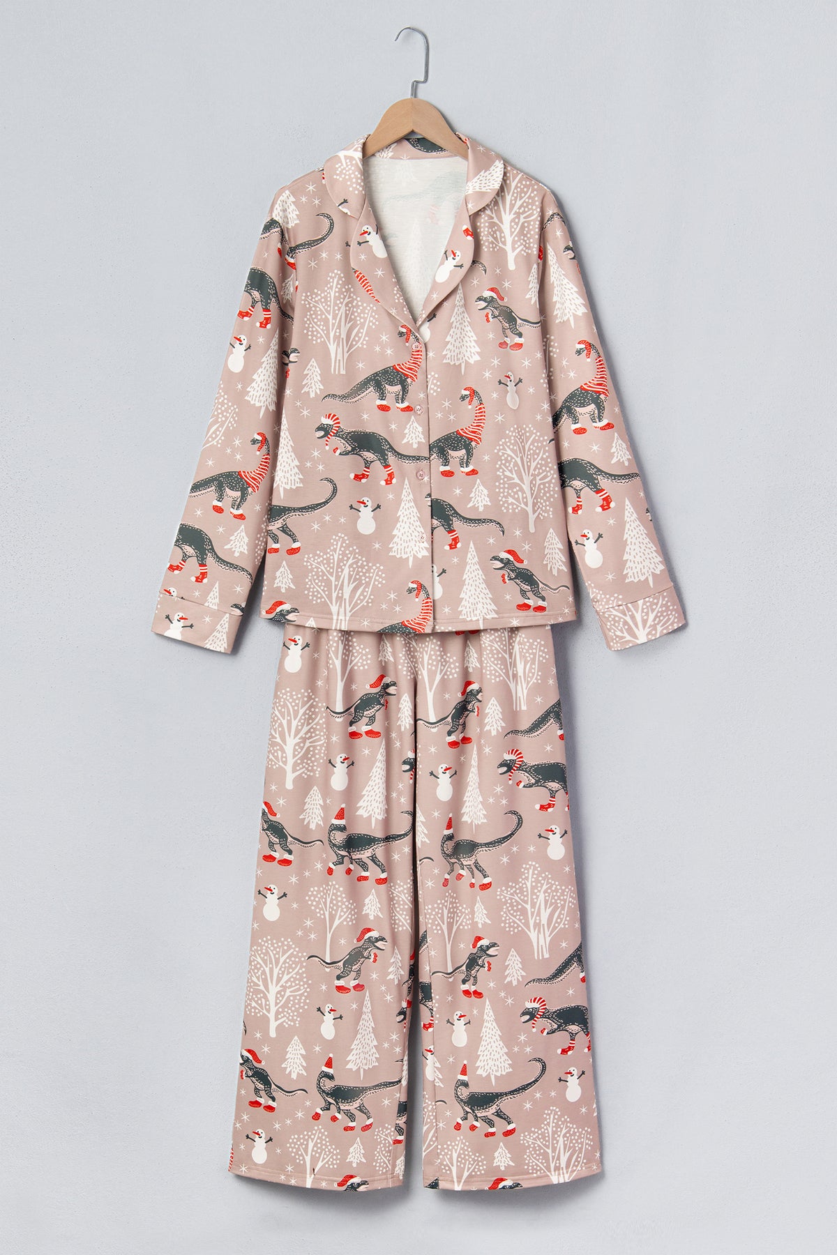Brown Abstract Print Long Sleeve Two Piece Lounge Set PREORDER ETA 3 WEEKS