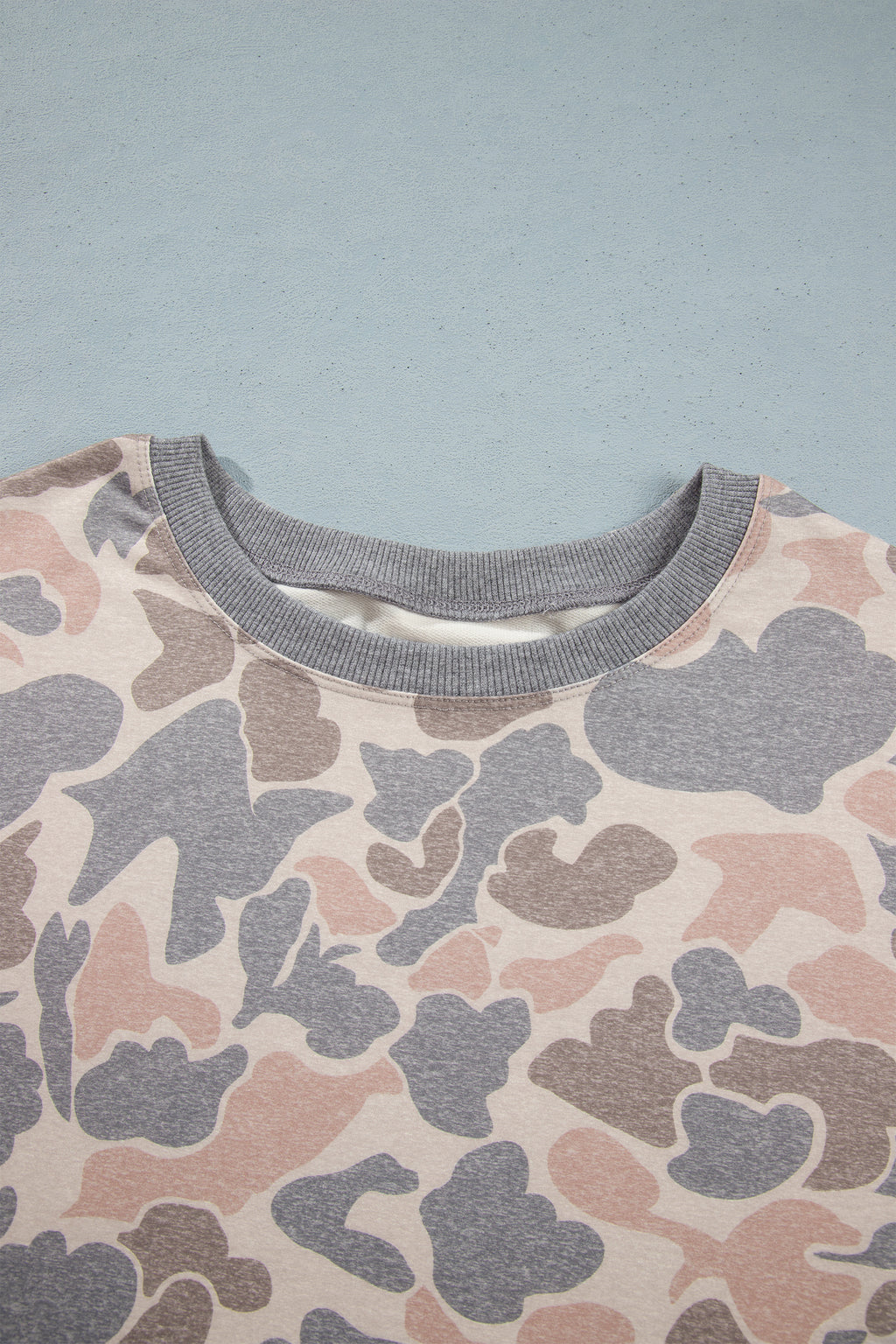 Multicolour Camouflage Long Sleeve Round Neck Two-Piece Plus Size Set PREORDER ETA 3 WEEKS