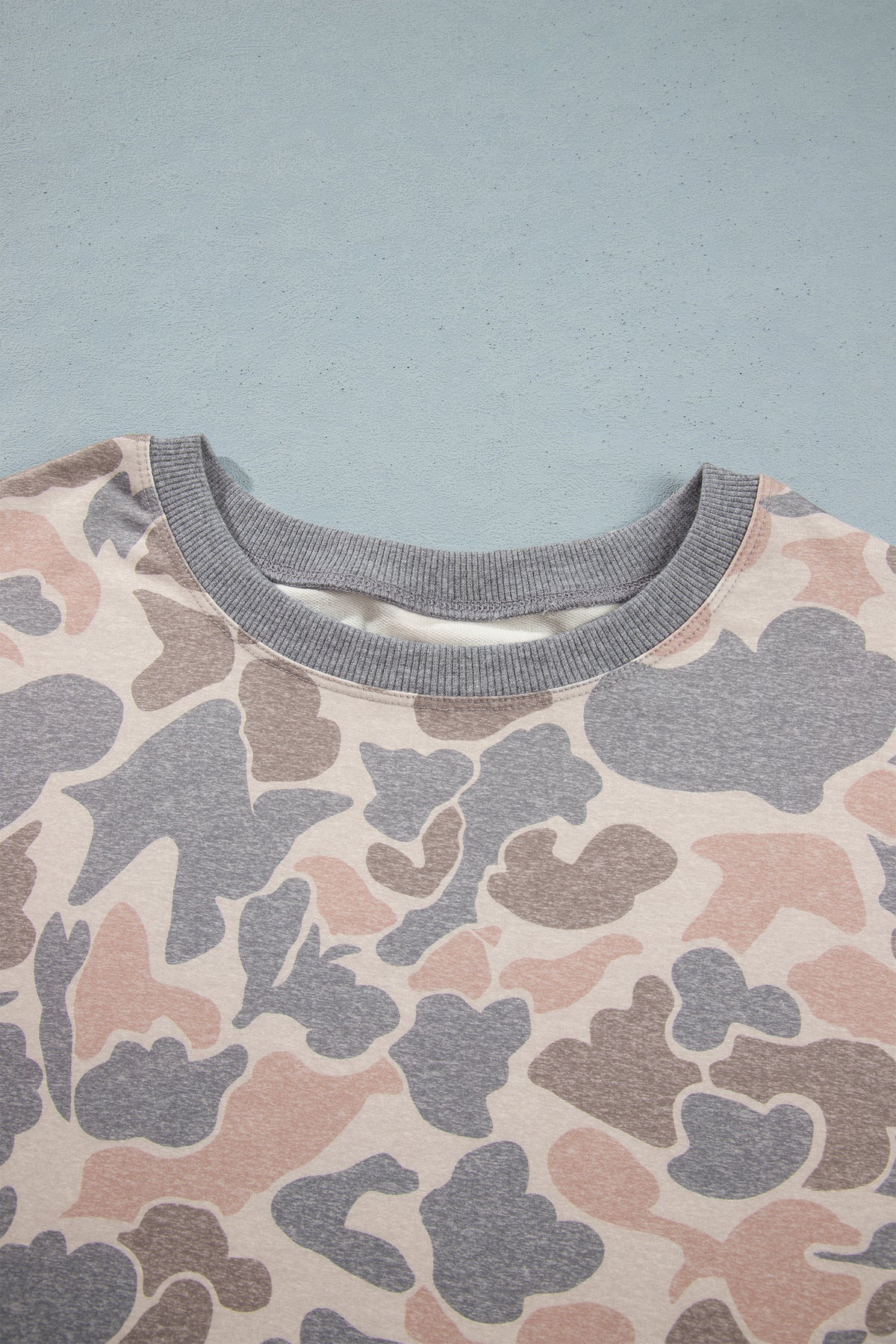 Multicolour Camouflage Long Sleeve Round Neck Two-Piece Plus Size Set PREORDER ETA 3 WEEKS