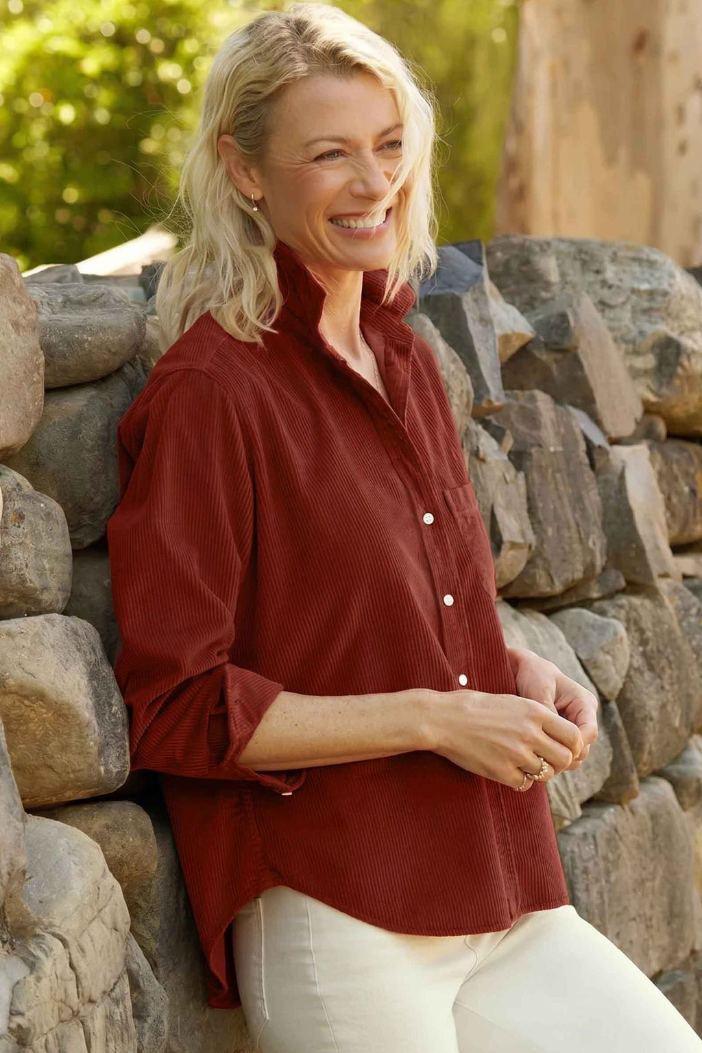 Clay Adjustable Cuff Long Sleeve Corduroy Shirt PREORDER ETA 3 WEEKS
