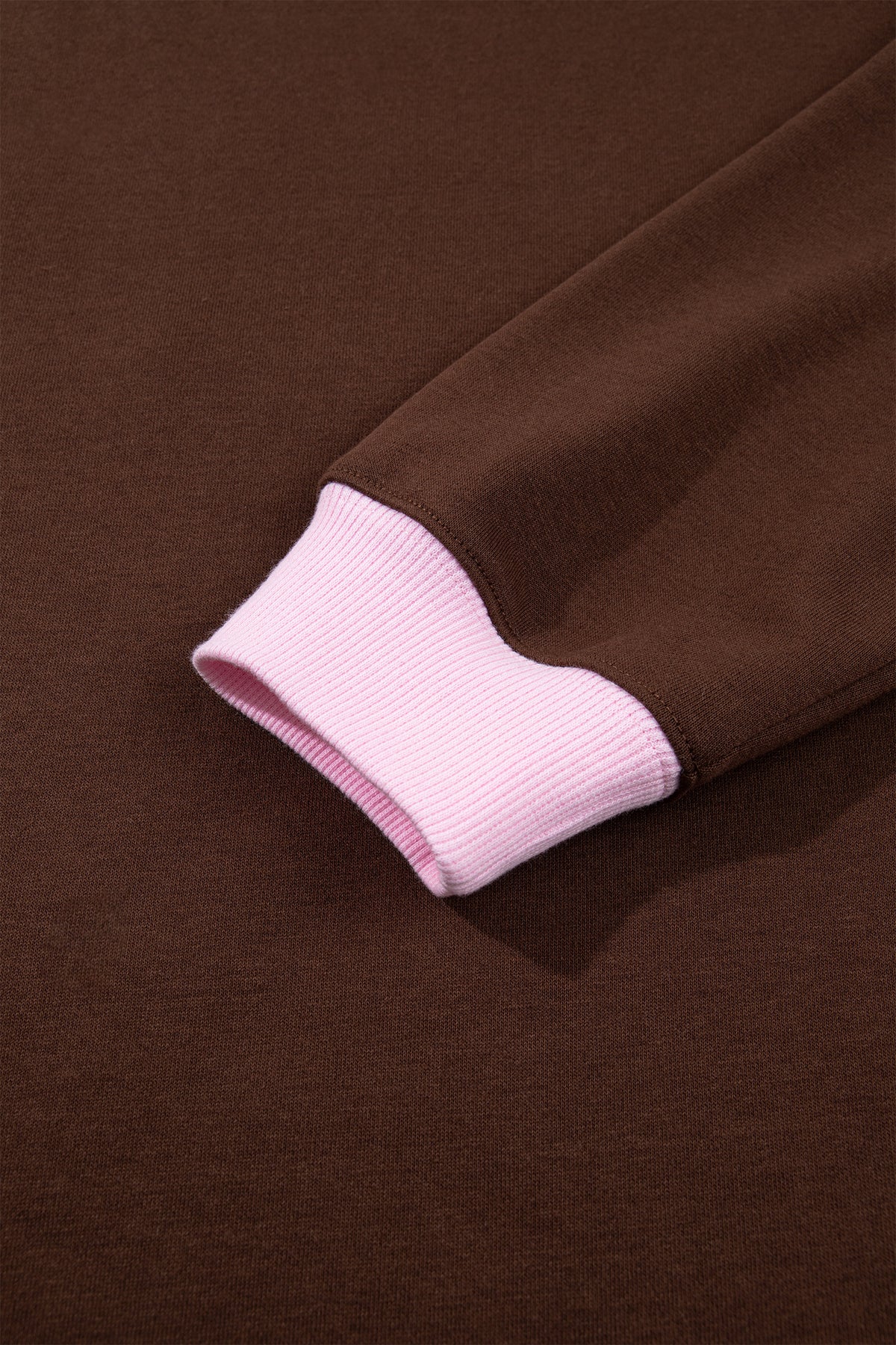 Coffee Polka Dot Letter Graphic Colorblock Tunic Sweatshirt PREORDER ETA 3 WEEKS