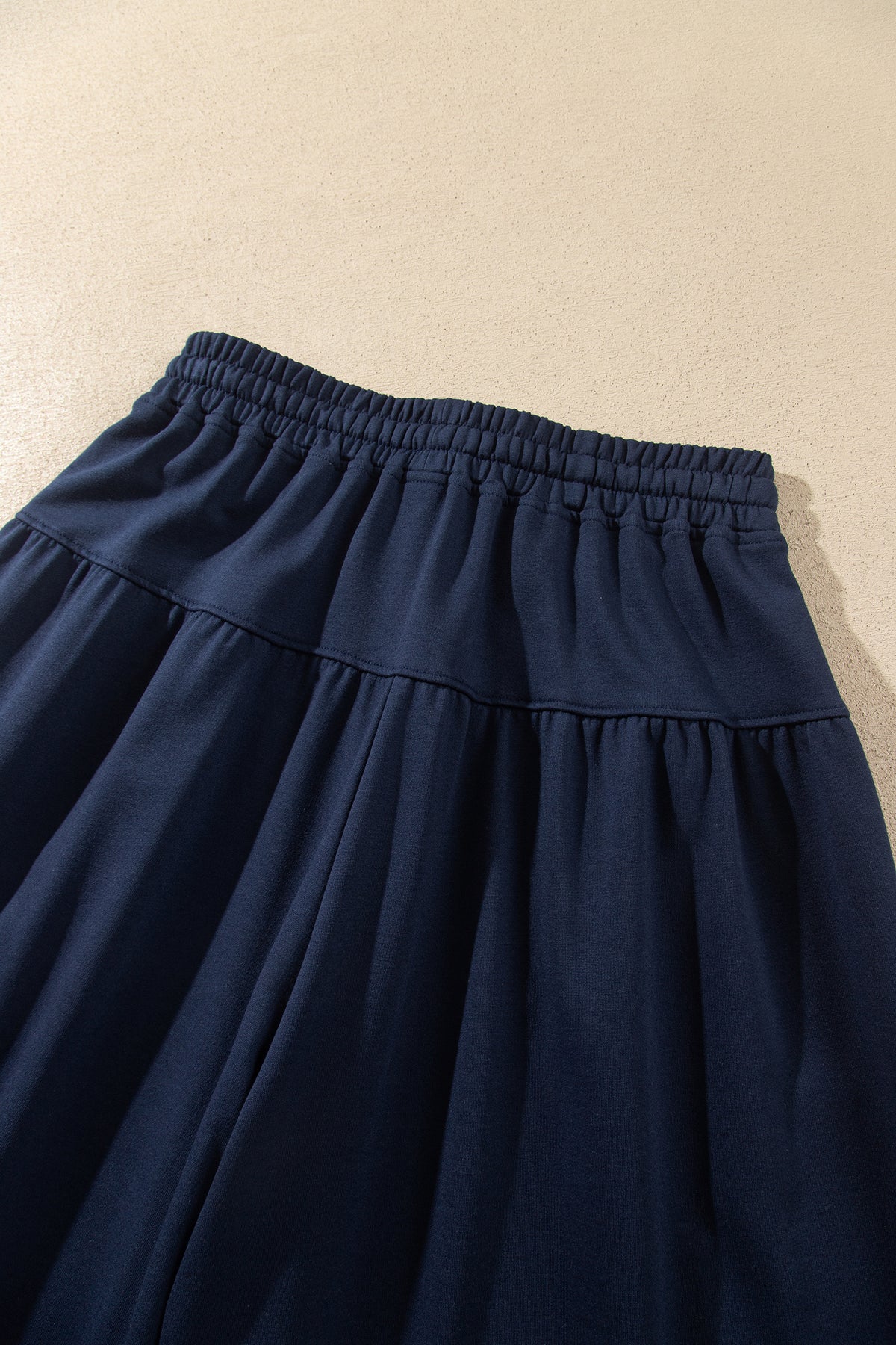 Dirty blue Elastic Waist Drawstring Wide Leg Full Length Pants PREORDER ETA 3 WEEKS