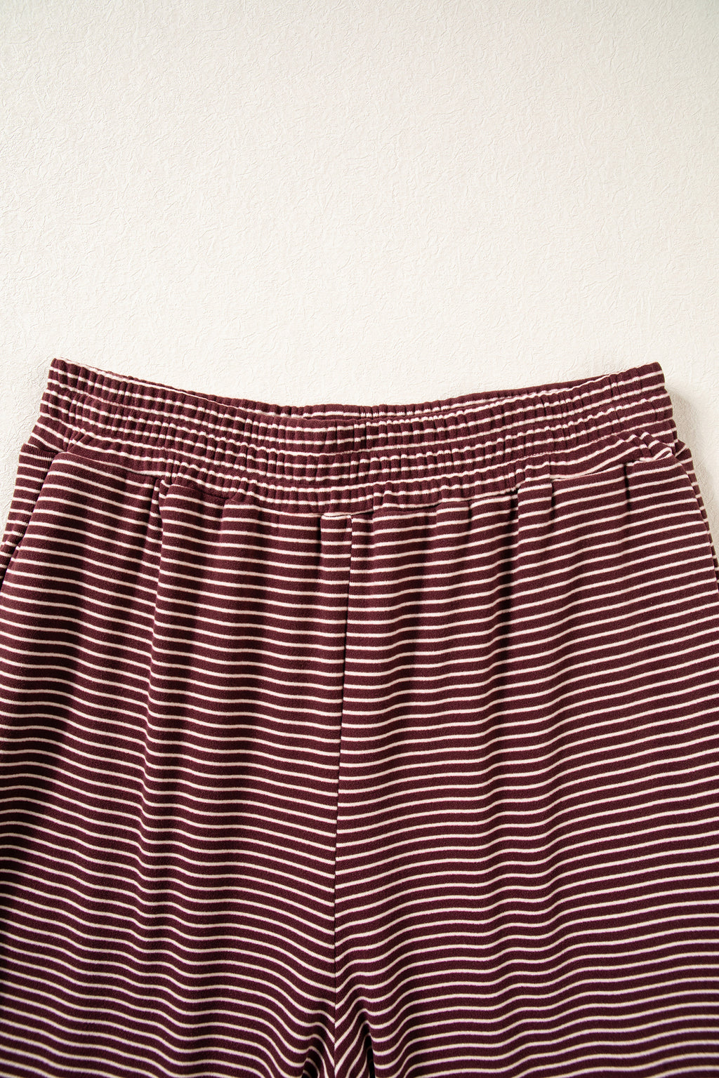 Stripe Contrast Trim Round Neck Oversize Long Sleeve Top 2pcs Pant Set PREORDER ETA 3 WEEKS