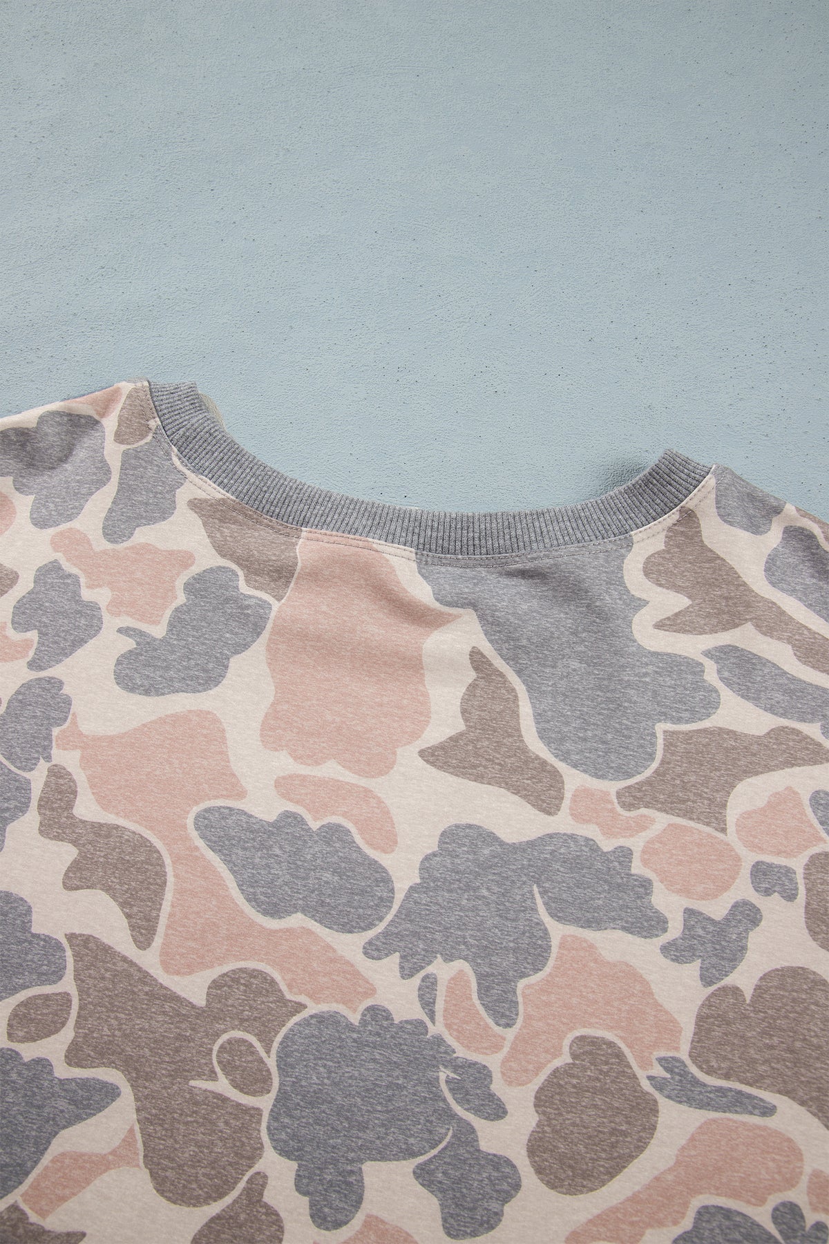 Multicolour Camouflage Long Sleeve Round Neck Two-Piece Plus Size Set PREORDER ETA 3 WEEKS