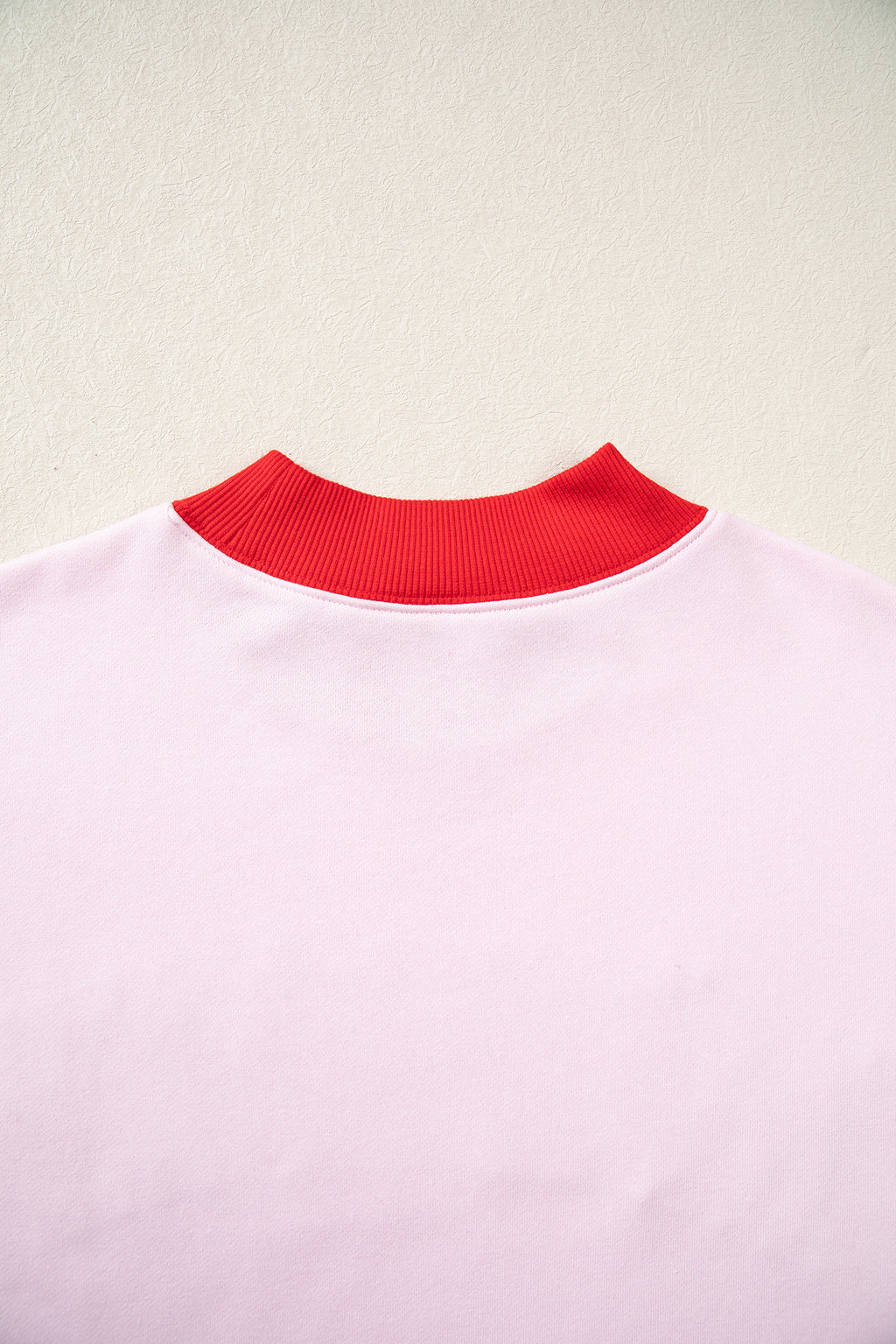 Pink Polka Dot Letter Graphic Colorblock Tunic Sweatshirt PREORDER ETA 3 WEEKS