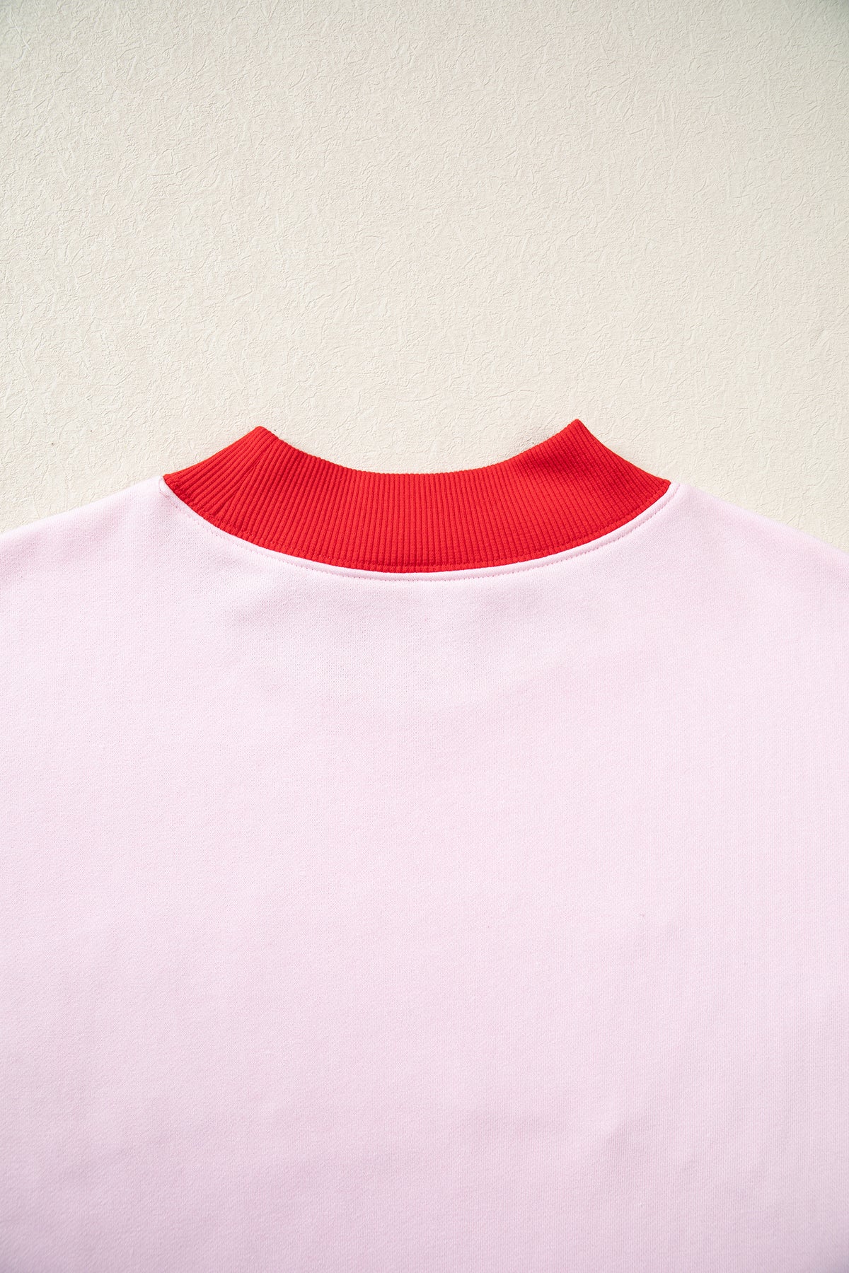 Pink Polka Dot Letter Graphic Colorblock Tunic Sweatshirt PREORDER ETA 3 WEEKS