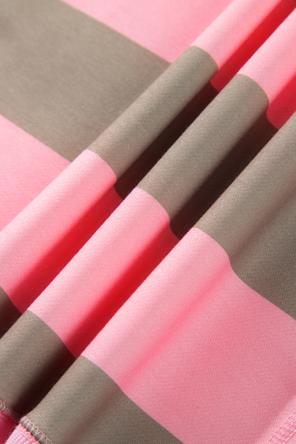 Pink Stripe Raw Seam Patchwork Drop Shoulder Plus Size Sweatshirt PREORDER ETA 3 WEEKS