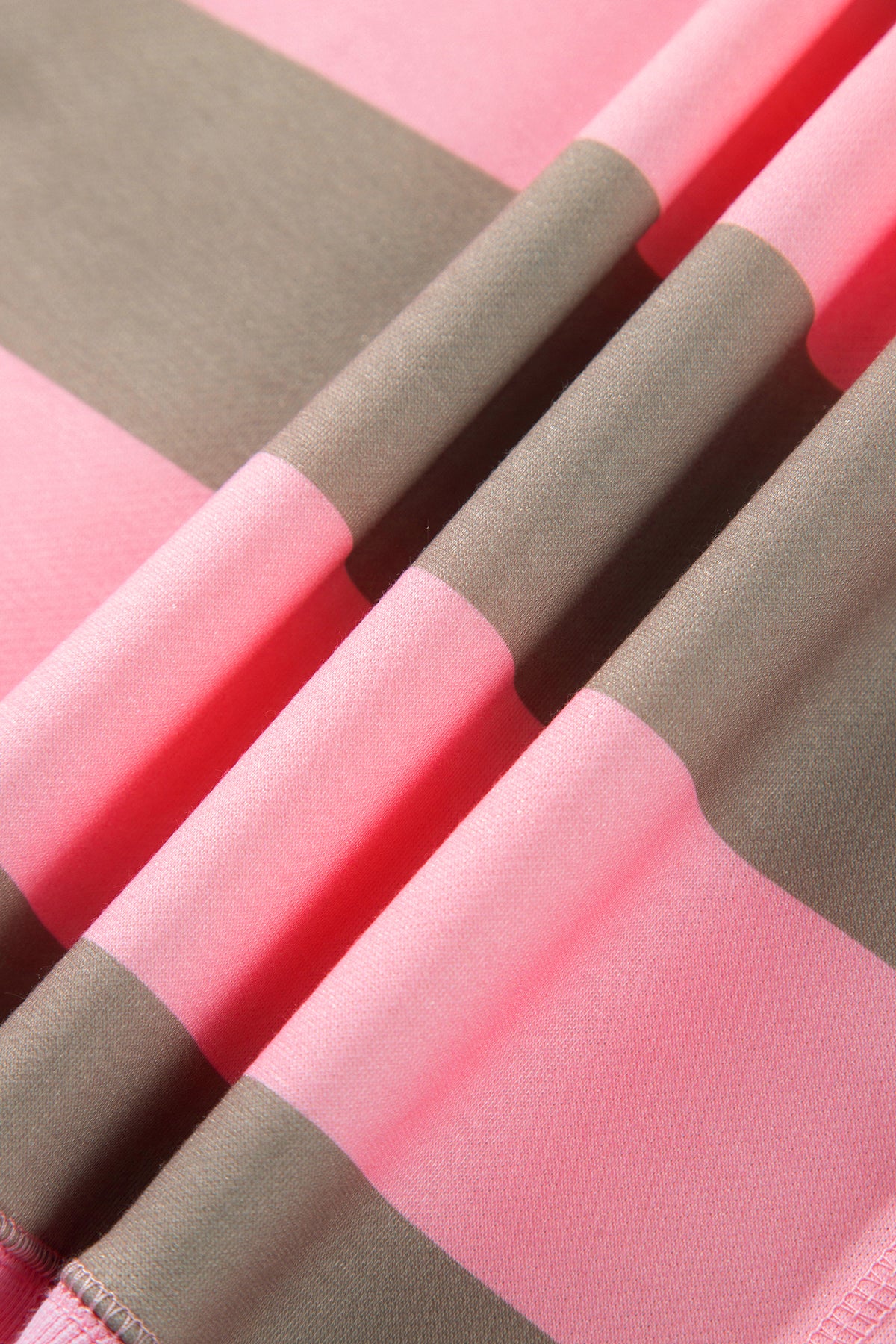 Pink Stripe Raw Seam Patchwork Drop Shoulder Plus Size Sweatshirt PREORDER ETA 3 WEEKS
