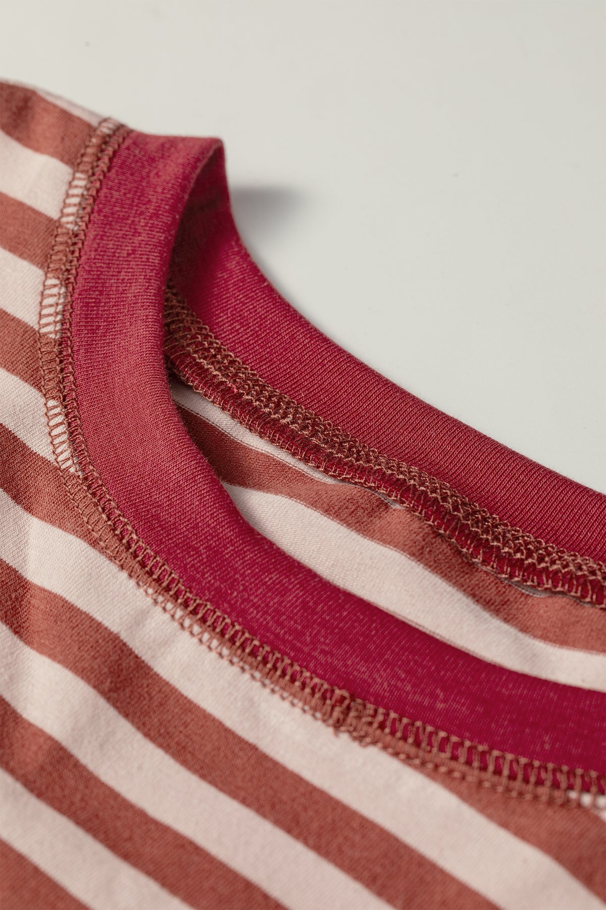 Brown Stripe Relaxed Long Sleeve Top Contrast Elastic Waistband Short Set PREORDER ETA 3 WEEKS