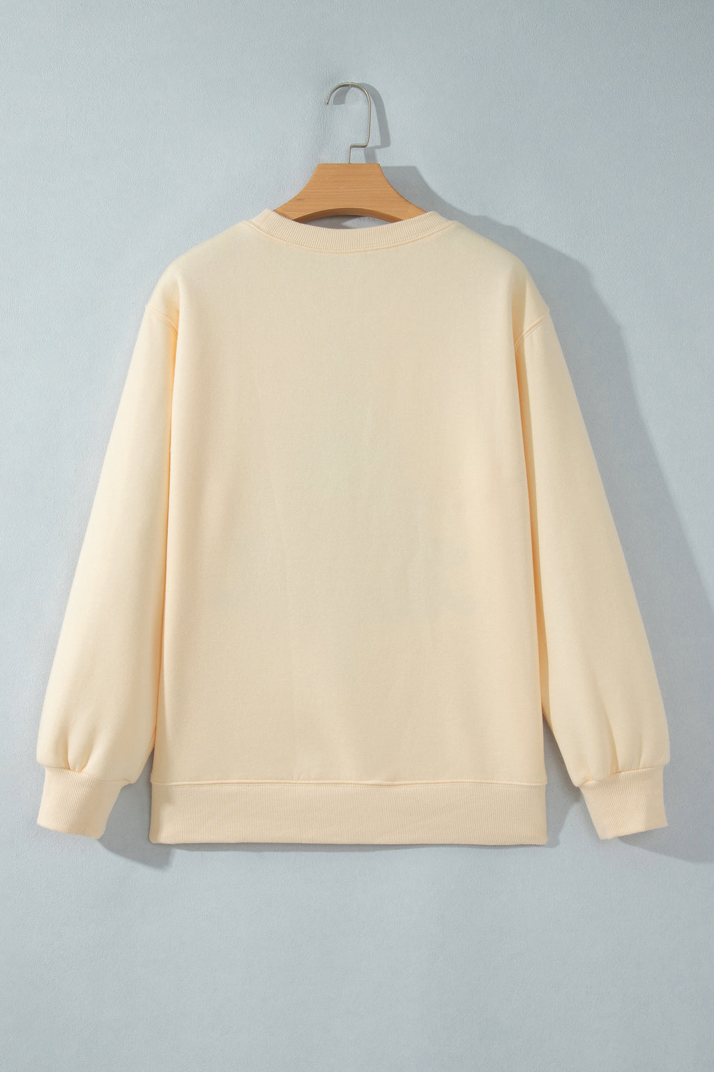 Apricot Merry Christmas and Happy New Year Embroidered Holiday Slogan Sweatshirt PREORDER ETA 3 WEEKS