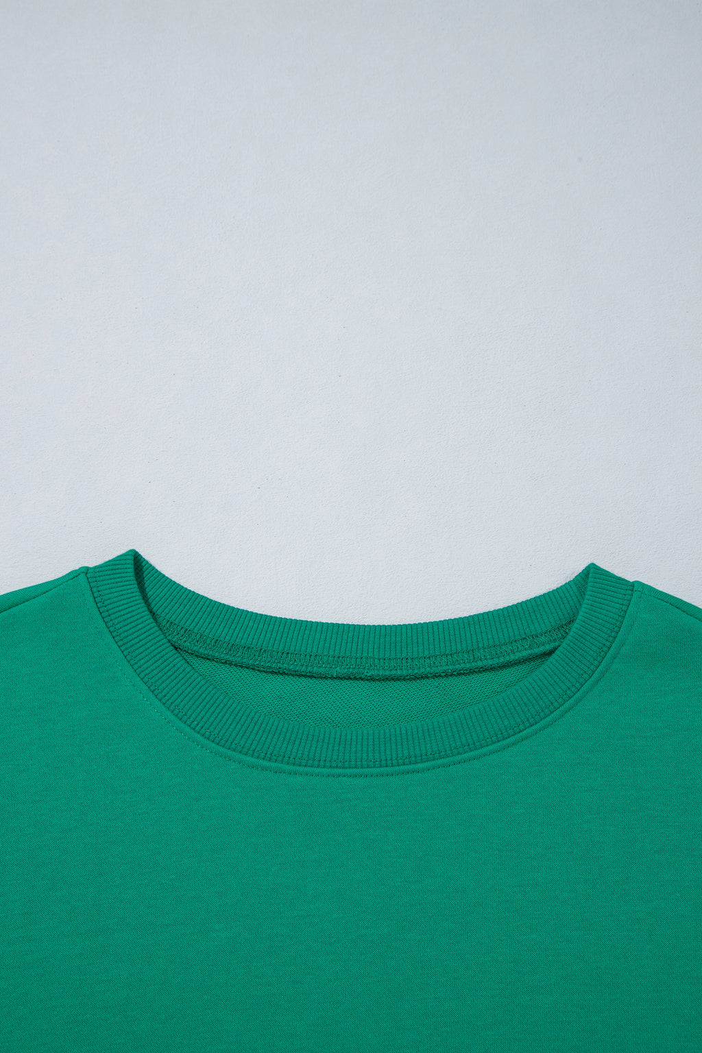 Green Polka Dot Patchwork Sleeve Crew Neck Loose Pullover Sweatshirt PREORDER ETA 3 WEEKS