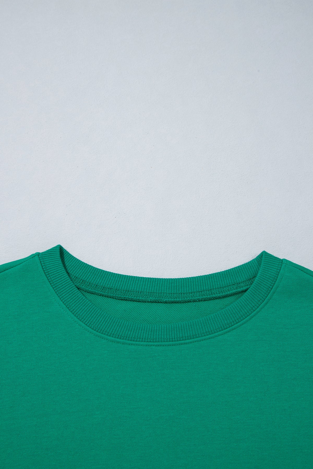 Green Polka Dot Patchwork Sleeve Crew Neck Loose Pullover Sweatshirt PREORDER ETA 3 WEEKS