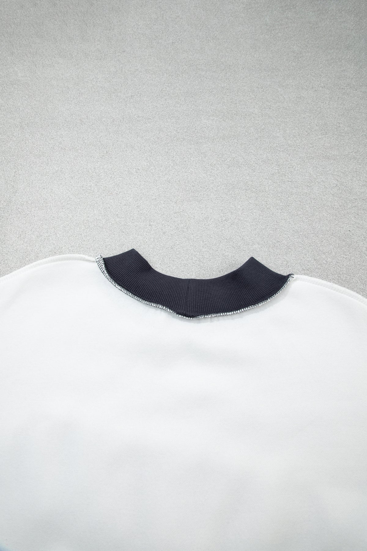 Beige SAVED BY GRACE Letter Print Color Block Mock Neck Plus Size Sweatshirt PREORDER ETA 3 WEEKS