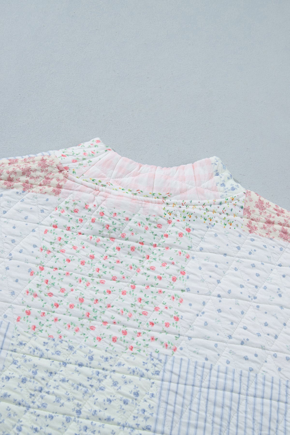 Multicolour Floral Quilted Mock Neck Top and Short Set PREORDER ETA 3 WEEKS