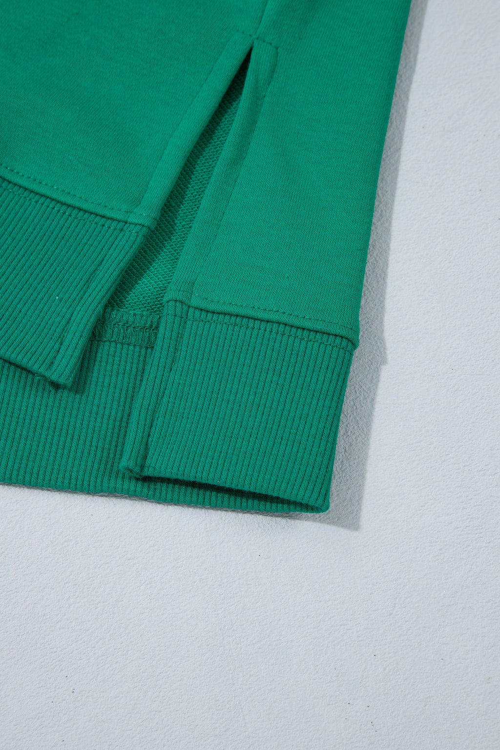 Green Polka Dot Patchwork Sleeve Crew Neck Loose Pullover Sweatshirt PREORDER ETA 3 WEEKS