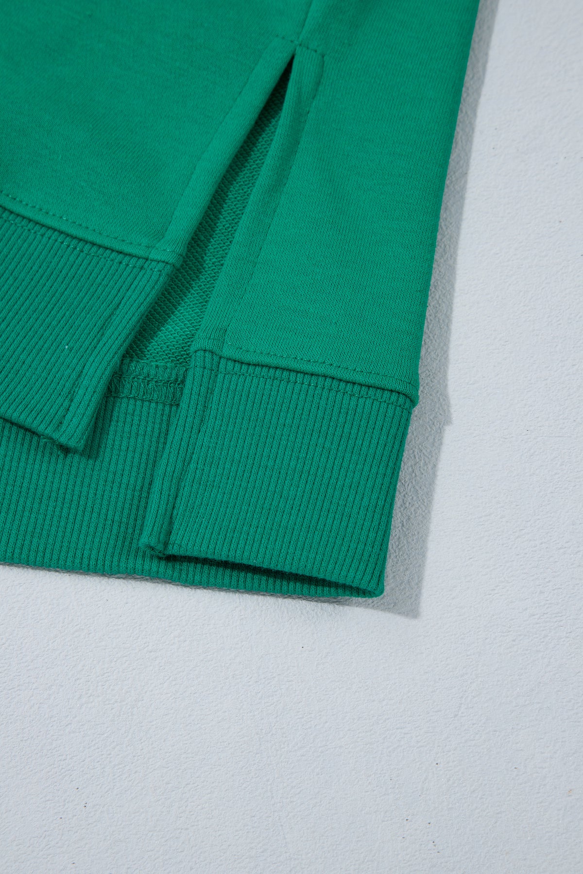 Green Polka Dot Patchwork Sleeve Crew Neck Loose Pullover Sweatshirt PREORDER ETA 3 WEEKS
