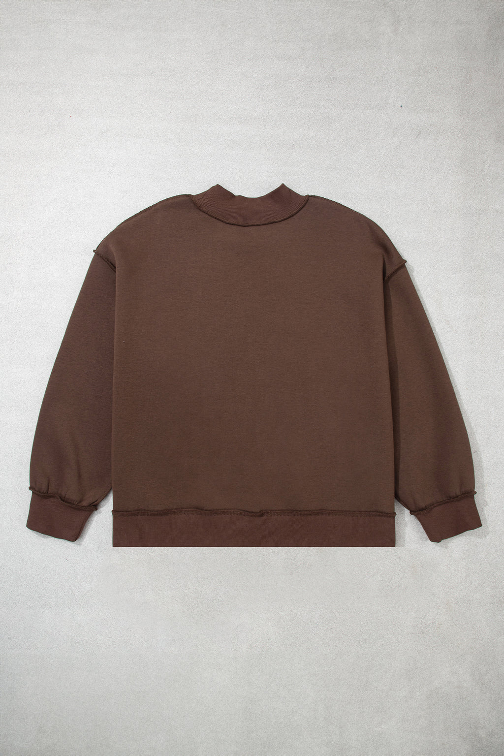 Coffee WWJD Mix Pattern Letter Graphic Exposed Seam Loose Plus Size Sweatshirt PREORDER ETA 3 WEEKS