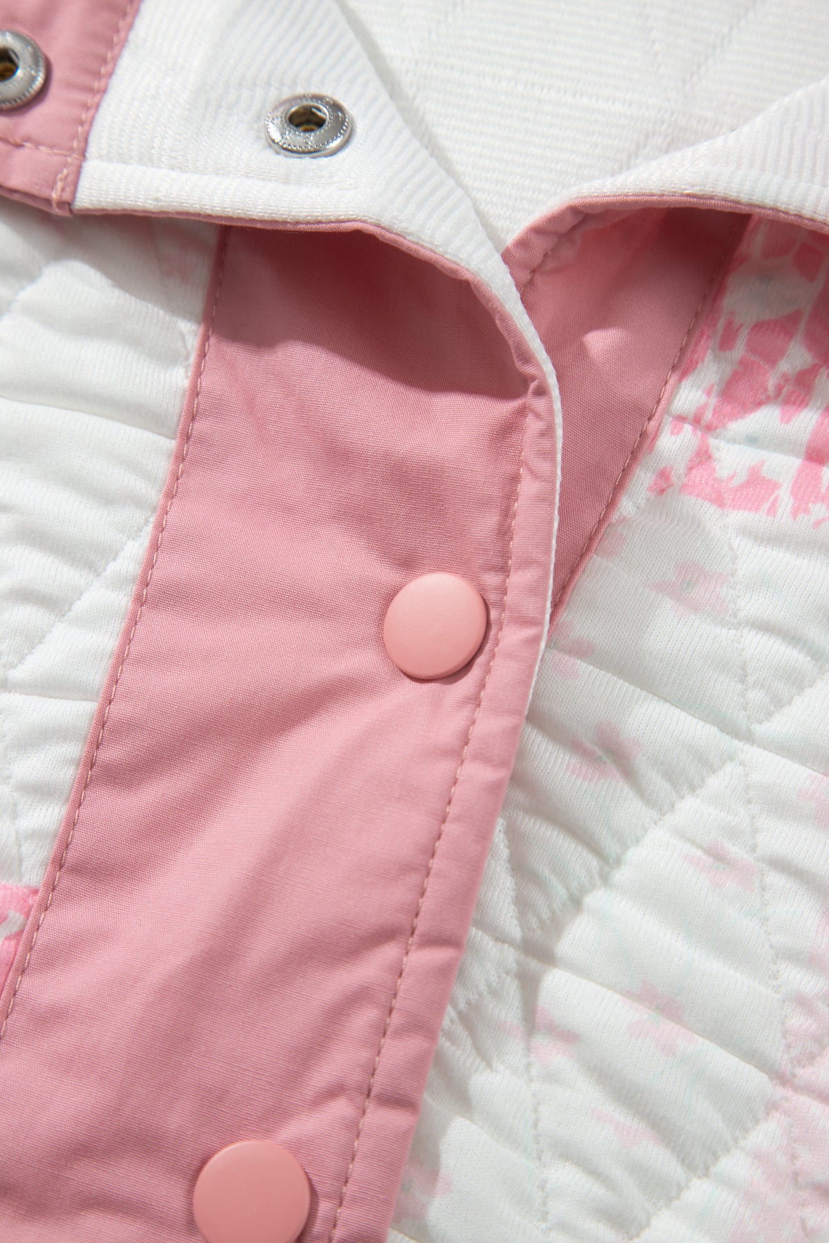Multicolour Floral Quilted Half Button Pocketed Pullover Sweatshirt PREORDER ETA 3 WEEKS