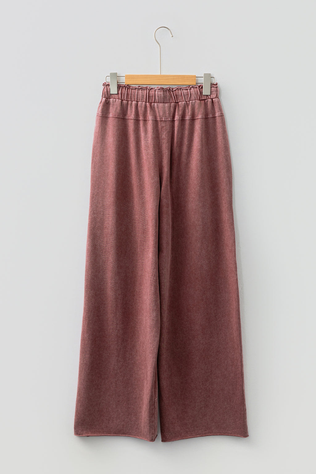 Wild Ginger  Mineral Wash Lace-up High Waist Raw Hem Patched Pocket Pants