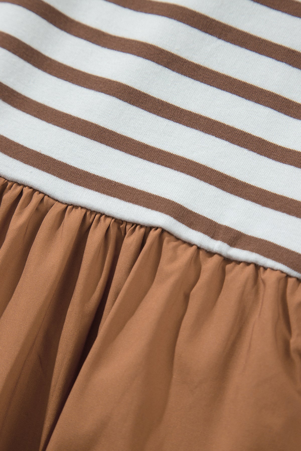 Chestnut Striped Colorblock Sleeveless Casual Long Dress PREORDER ETA 3 WEEKS