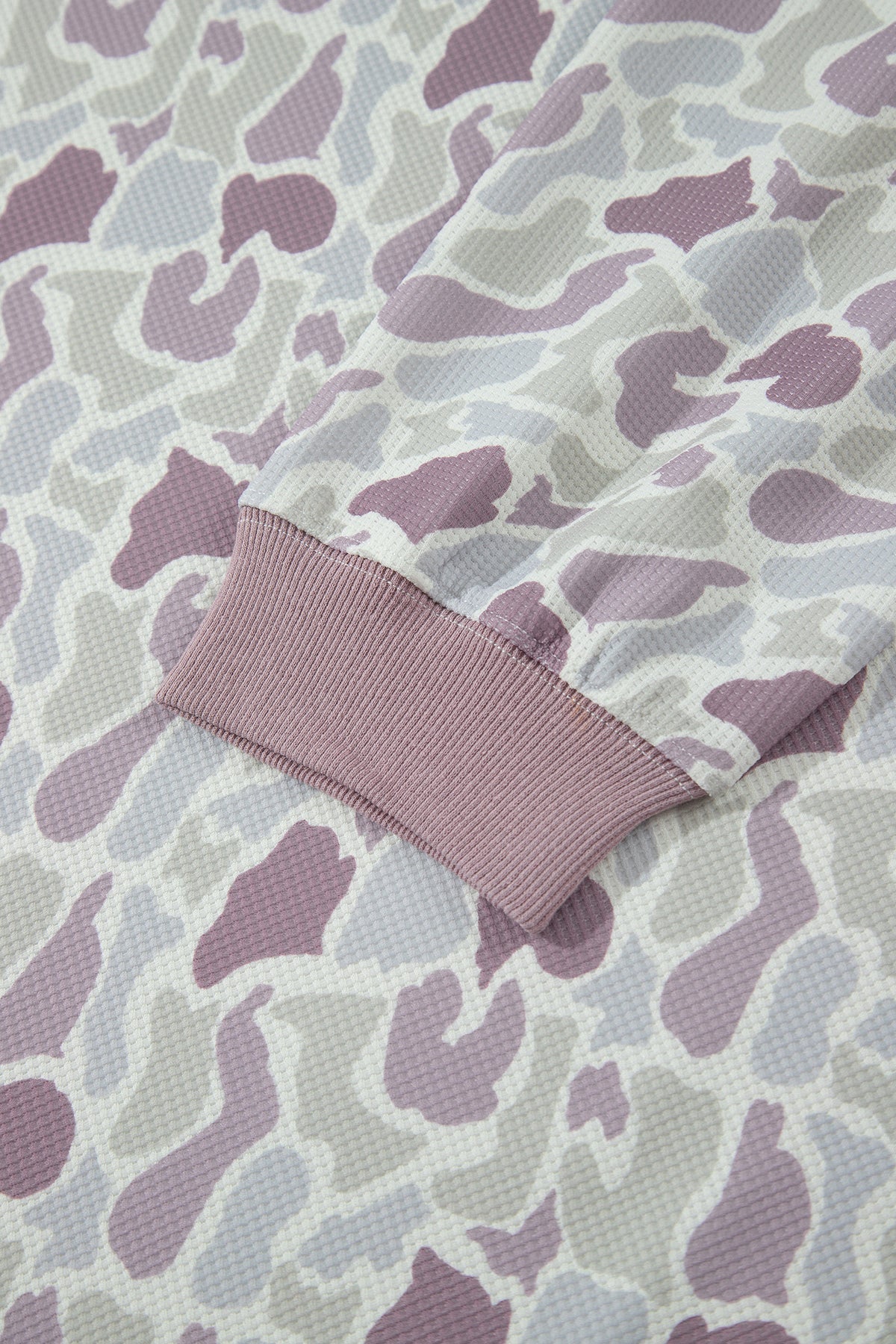 Green Camouflage Print Waffle Textured Pullover and Shorts Plus Size 2pcs Set PREORDER ETA 3 WEEKS