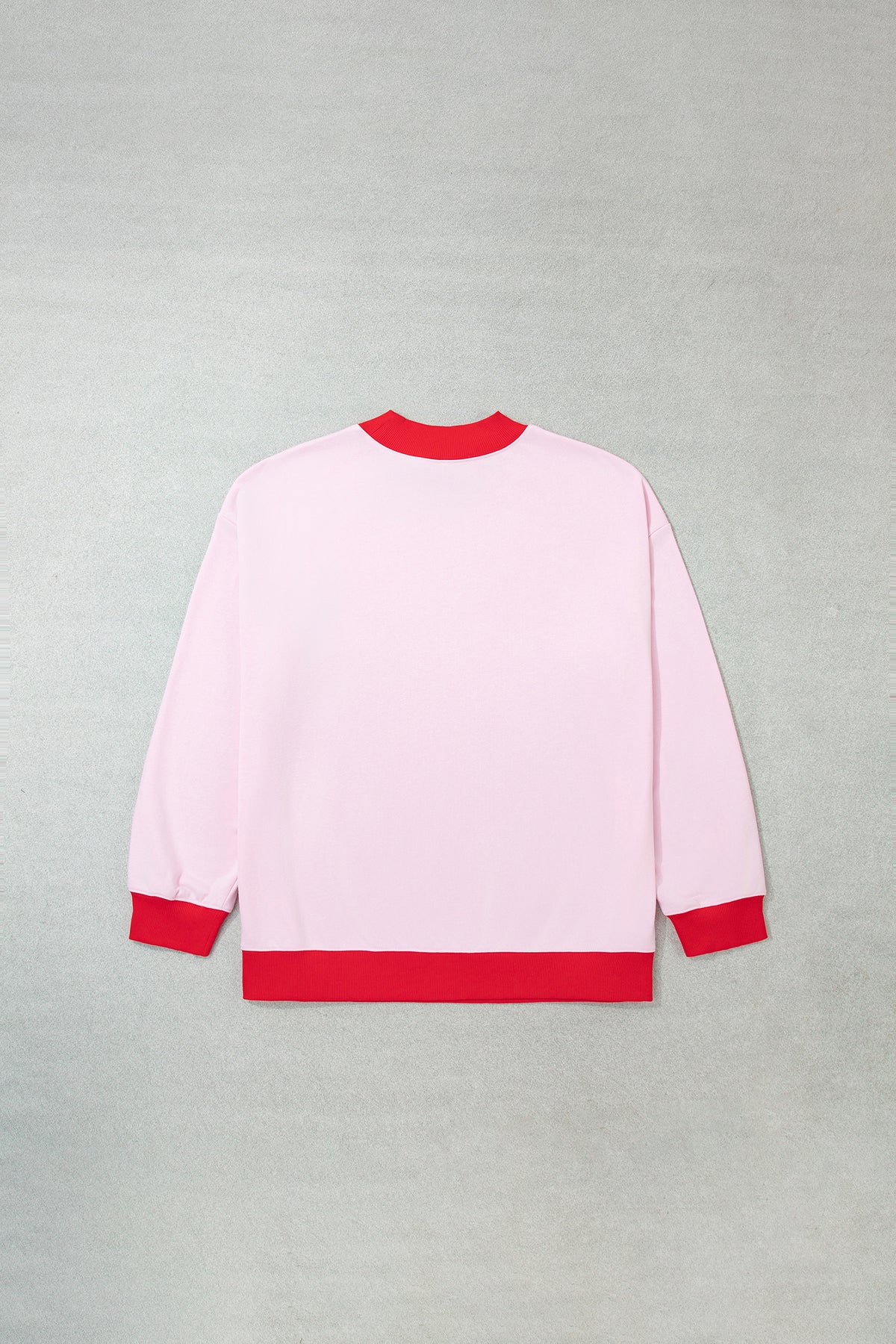 Grapefruit Orange Color Block Contrast Trim Plus Size Sweatshirt PREORDER ETA 3 WEEKS