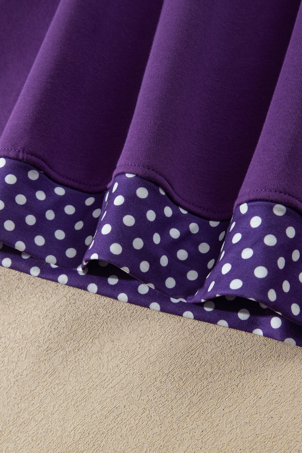 Brown Polka Dot Patchwork Round Neck Plus Size Sweatshirt PREORDER ETA 3 WEEKS