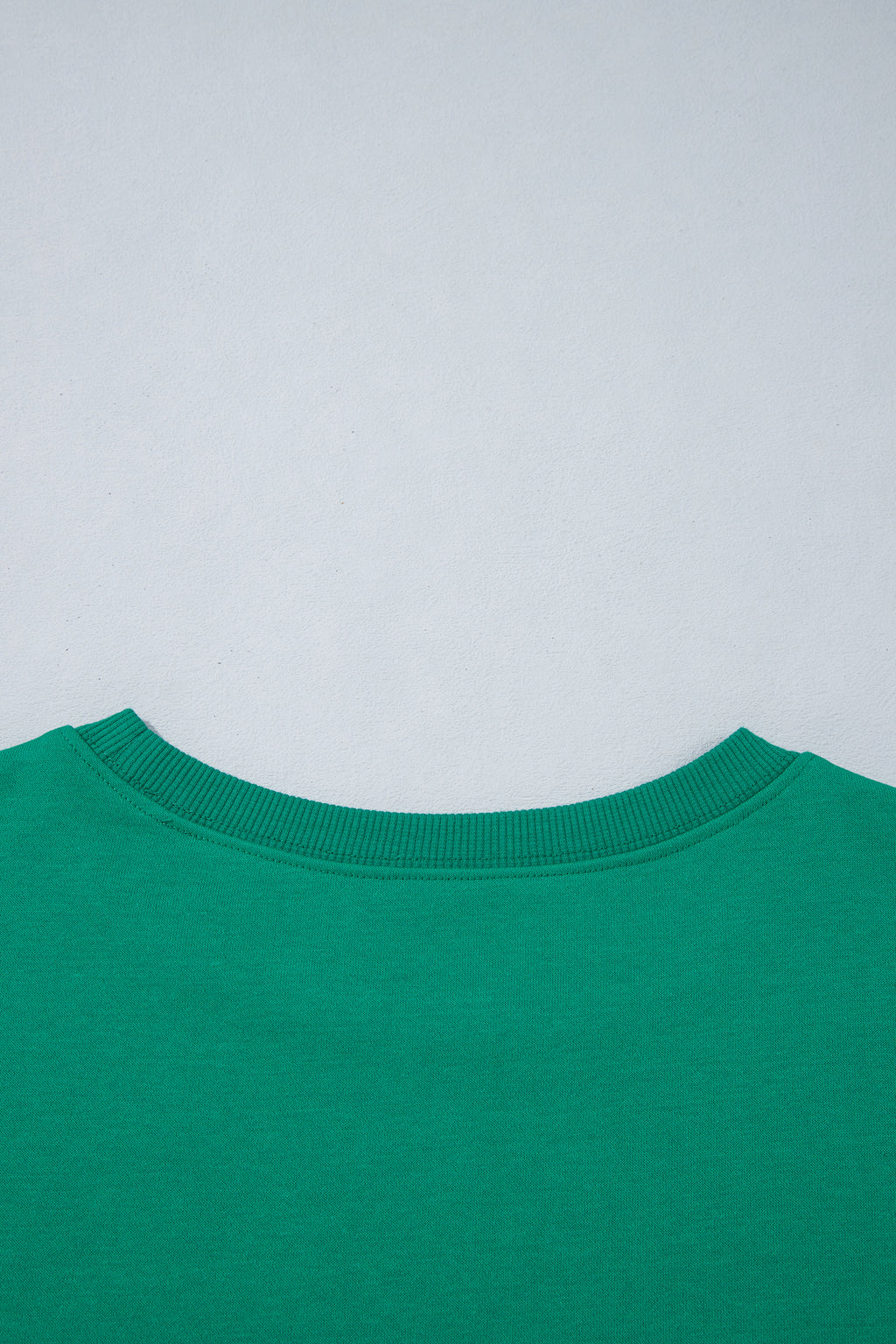 Green Polka Dot Patchwork Sleeve Crew Neck Loose Pullover Sweatshirt PREORDER ETA 3 WEEKS