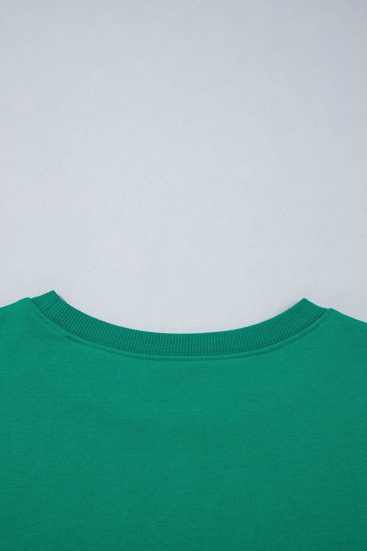 Green Polka Dot Patchwork Sleeve Crew Neck Loose Pullover Sweatshirt PREORDER ETA 3 WEEKS