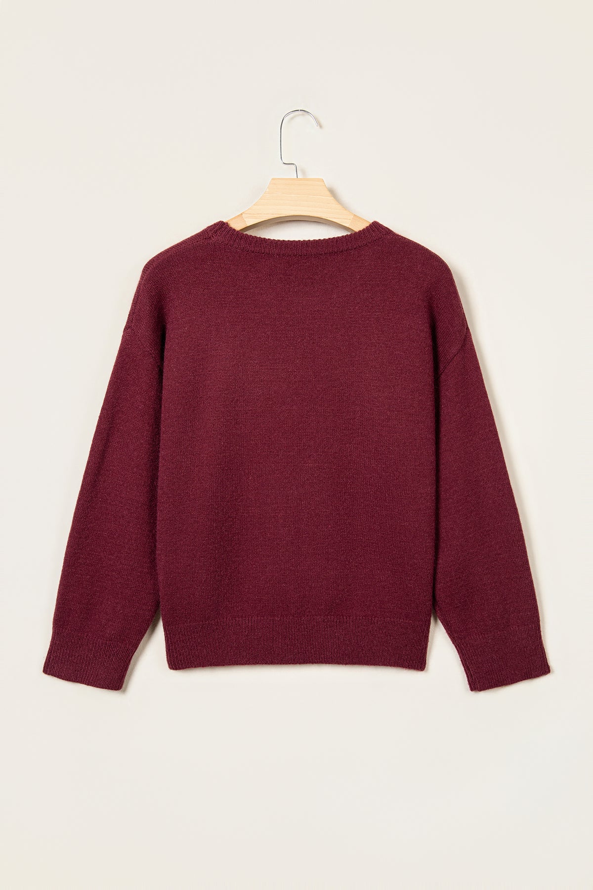 Red Dahlia Sequined Candy Cane Festive Casual Christmas Sweater PREORDER ETA 3 WEEKS