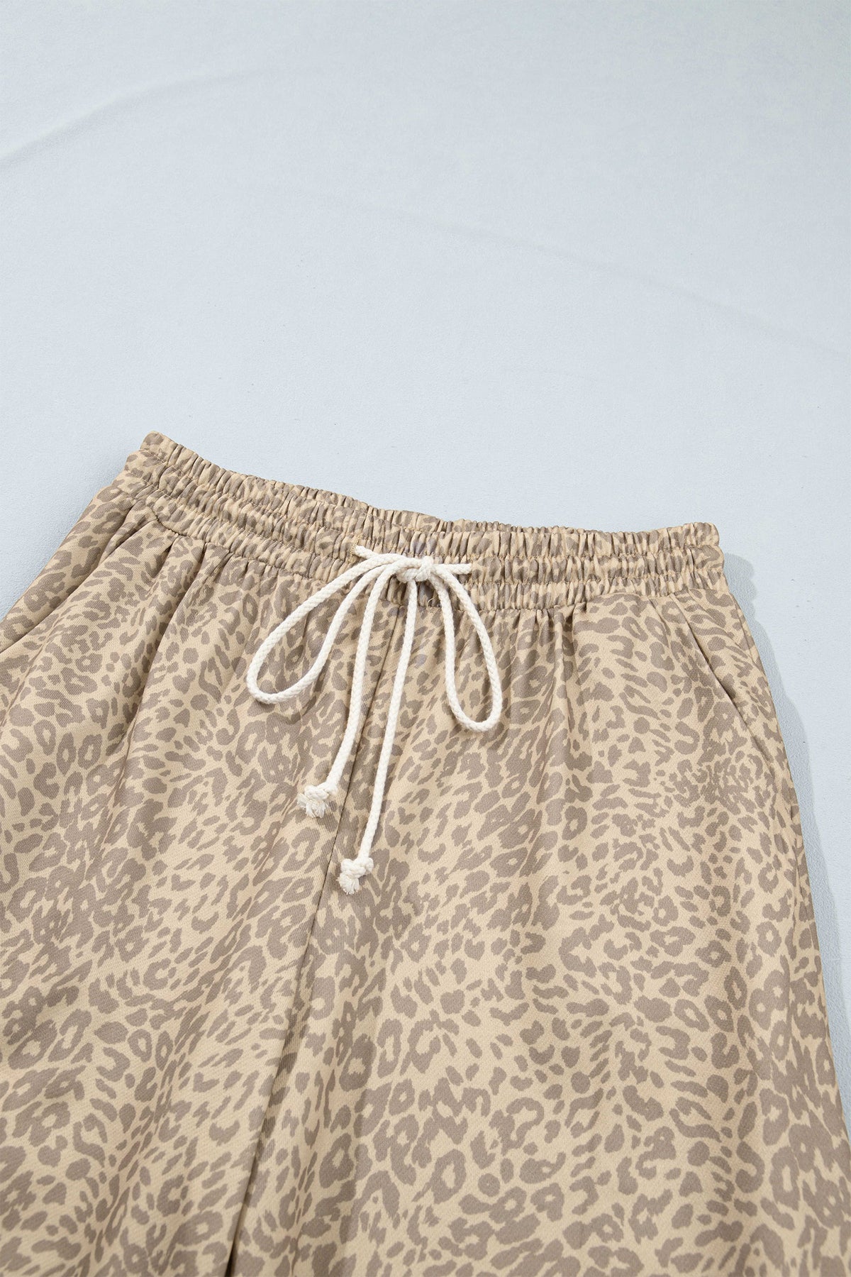 Khaki Leopard Star Print Long Sleeve Loose Casual Two Piece Pants Set PREORDER ETA 3 WEEKS