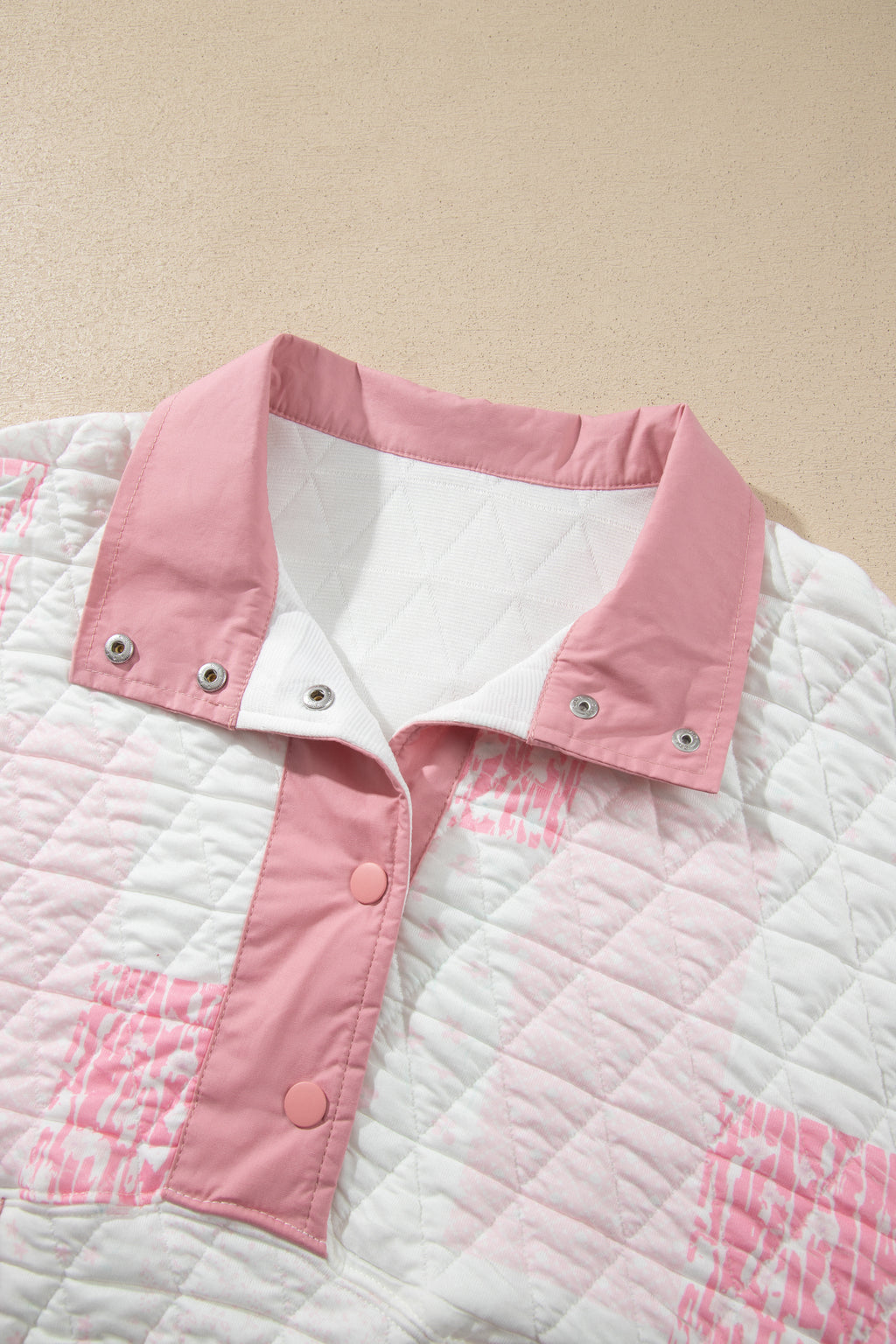 Multicolour Floral Quilted Half Button Pocketed Pullover Sweatshirt PREORDER ETA 3 WEEKS