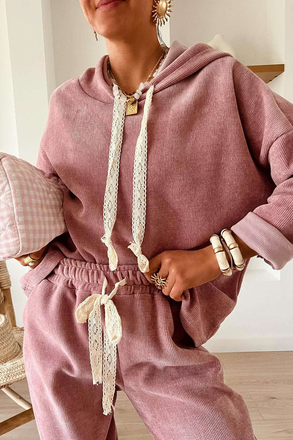 Leopard Drawstring Pullover Hoodie and High Waist Pants PREORDER ETA 3 WEEKS
