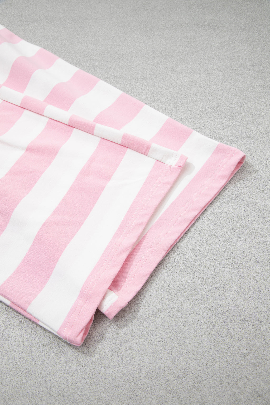 Pink Stripe Color Block Patchwork Zip Long Sleeve Top Elastic Waist Pants Set PREORDER ETA 3 WEEKS