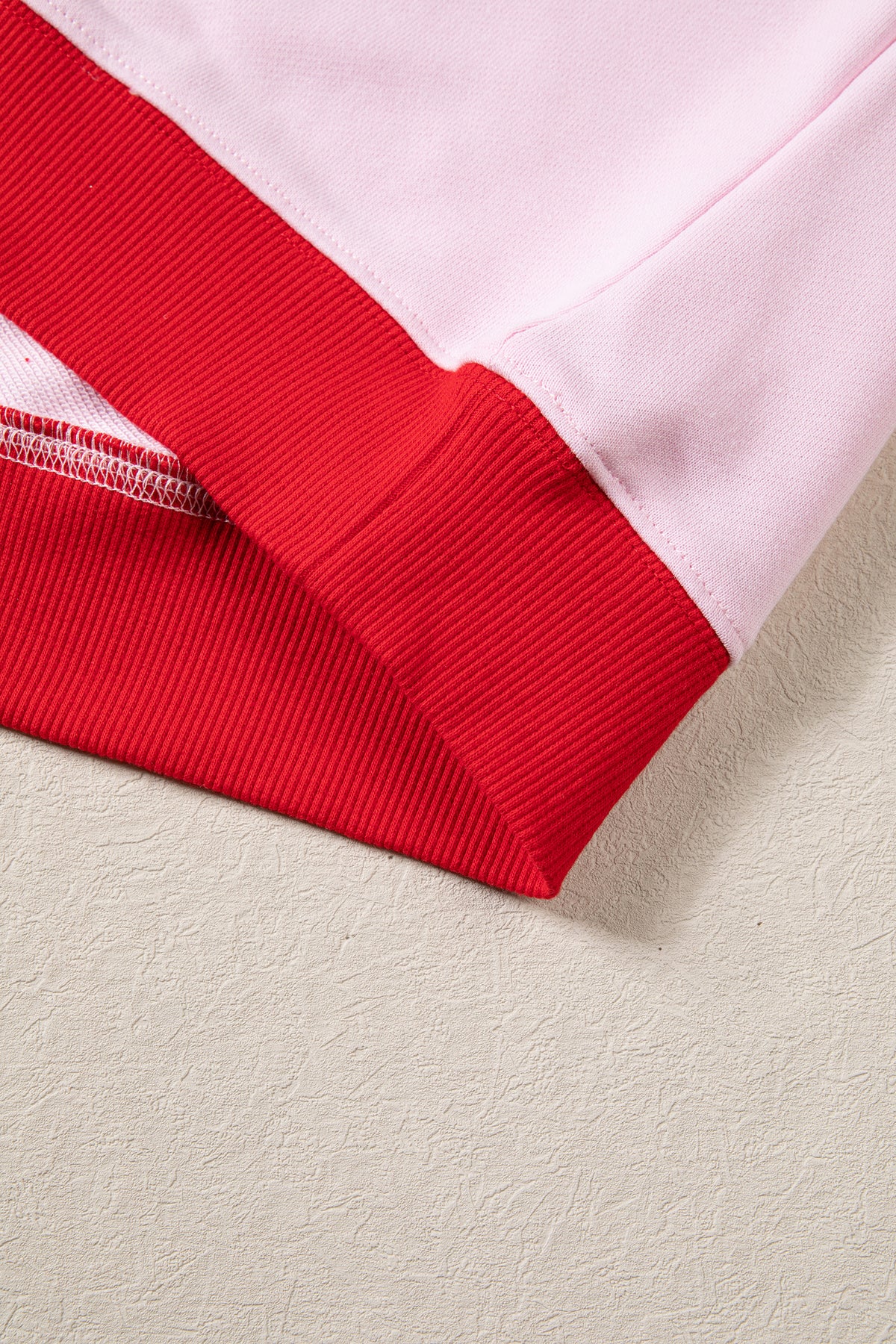 Pink Polka Dot Letter Graphic Colorblock Tunic Sweatshirt PREORDER ETA 3 WEEKS