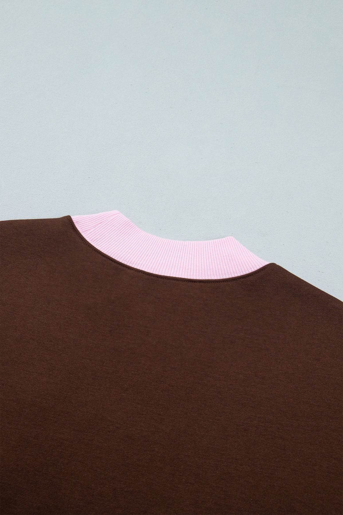 Coffee Polka Dot Letter Graphic Colorblock Tunic Sweatshirt PREORDER ETA 3 WEEKS